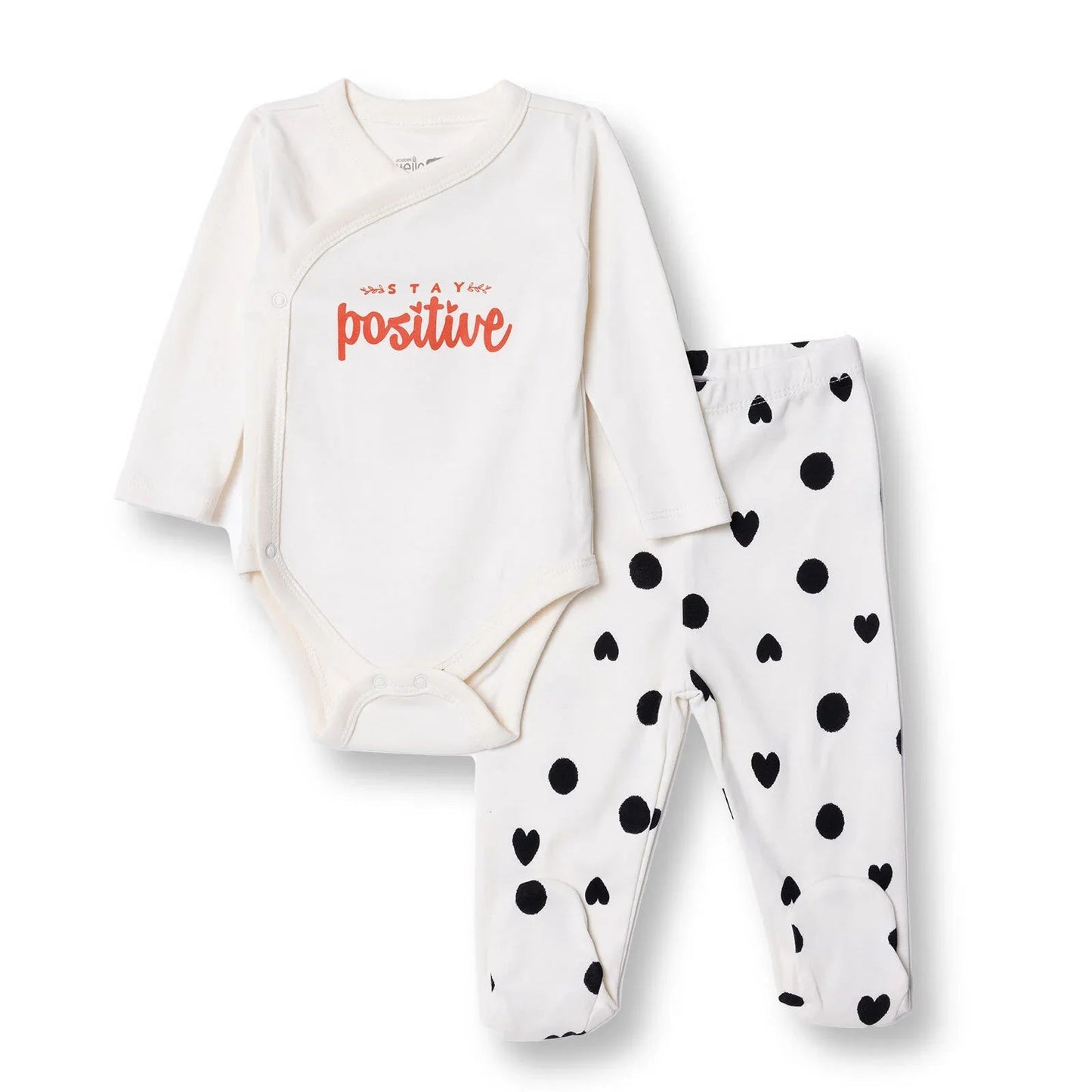 HelloBaby Newborn Body - Footed Bottom - Ecru - mezetto ebebek ebebek
