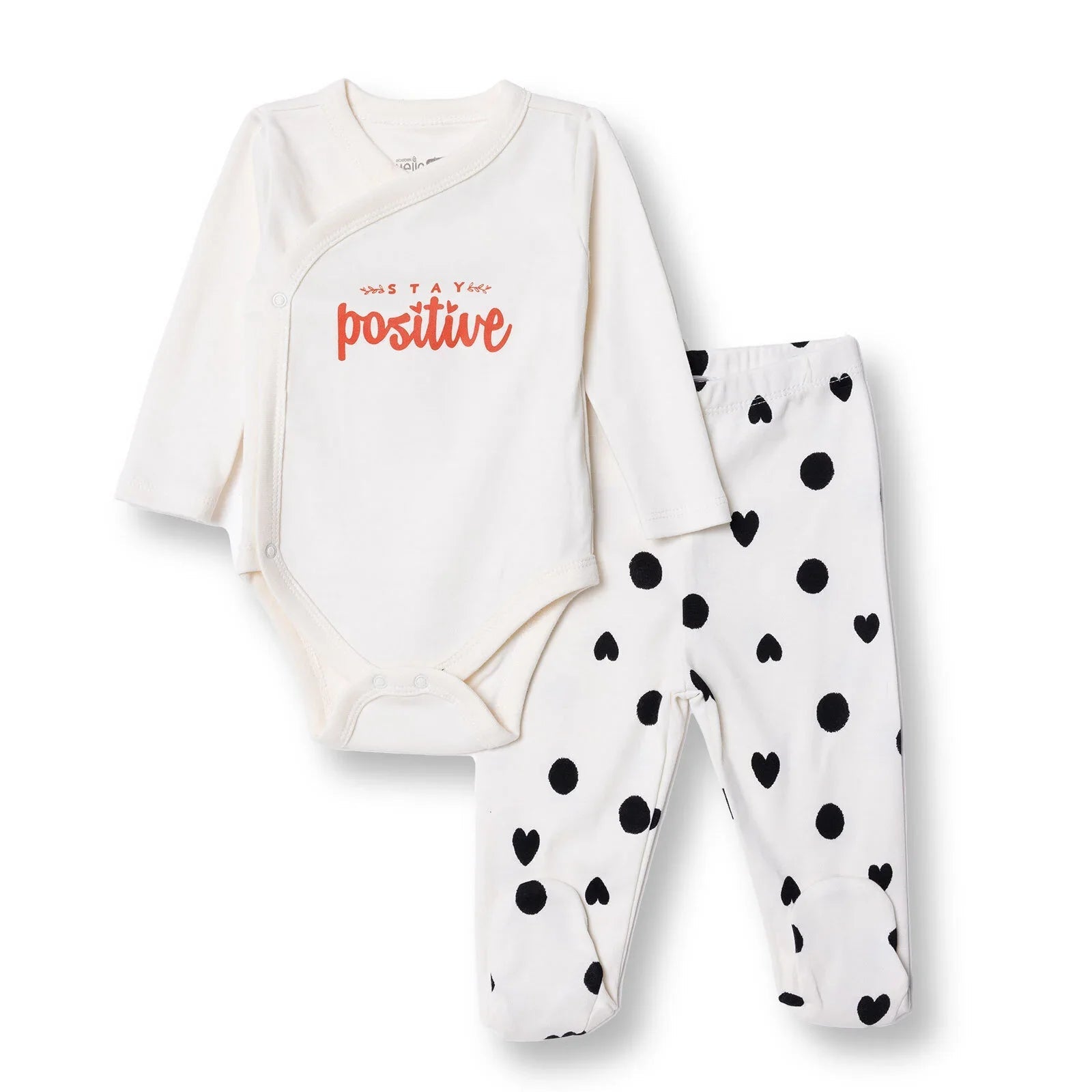 HelloBaby Newborn Body - Footed Bottom - Ecru - mezetto ebebek ebebek