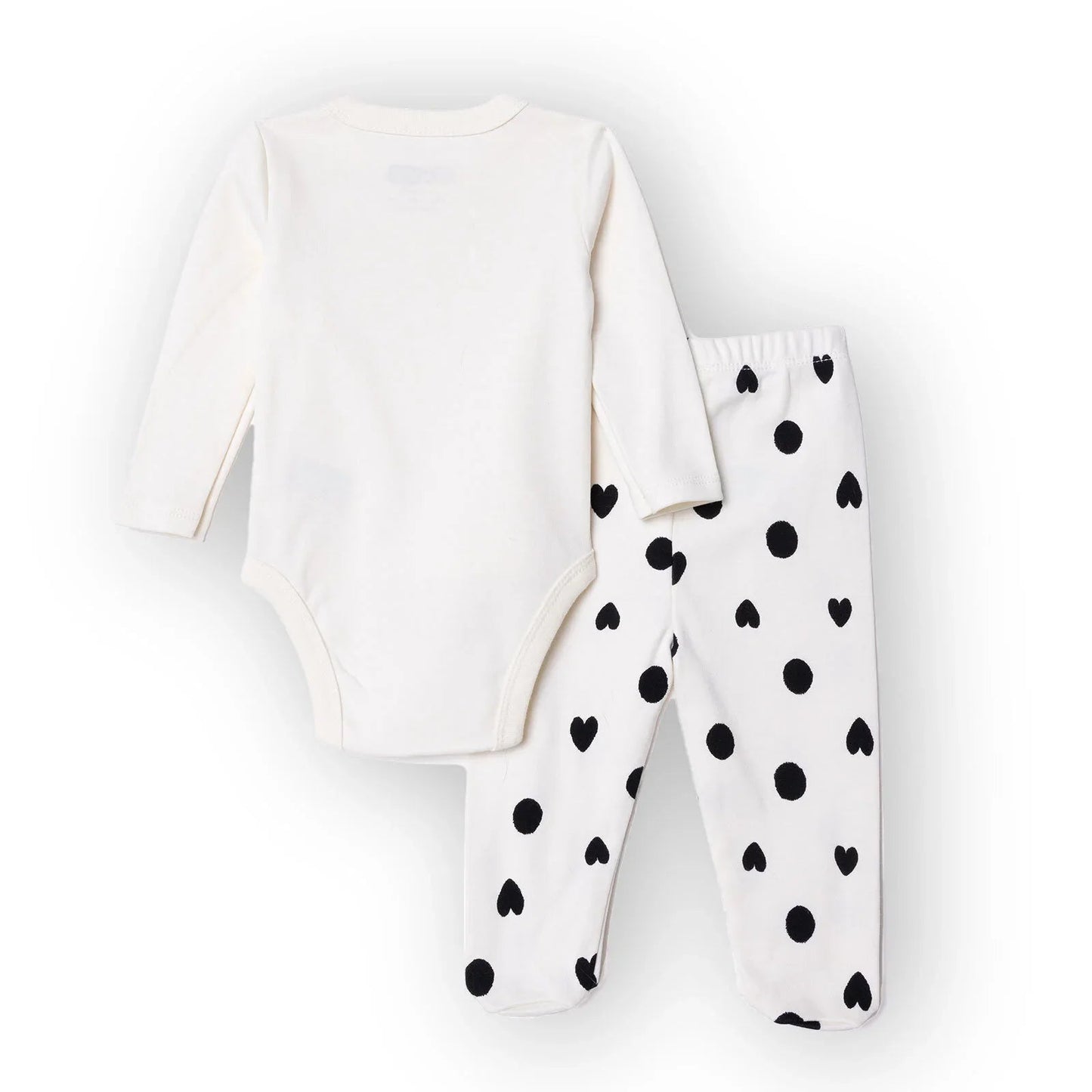 HelloBaby Newborn Body - Footed Bottom - Ecru - mezetto ebebek ebebek