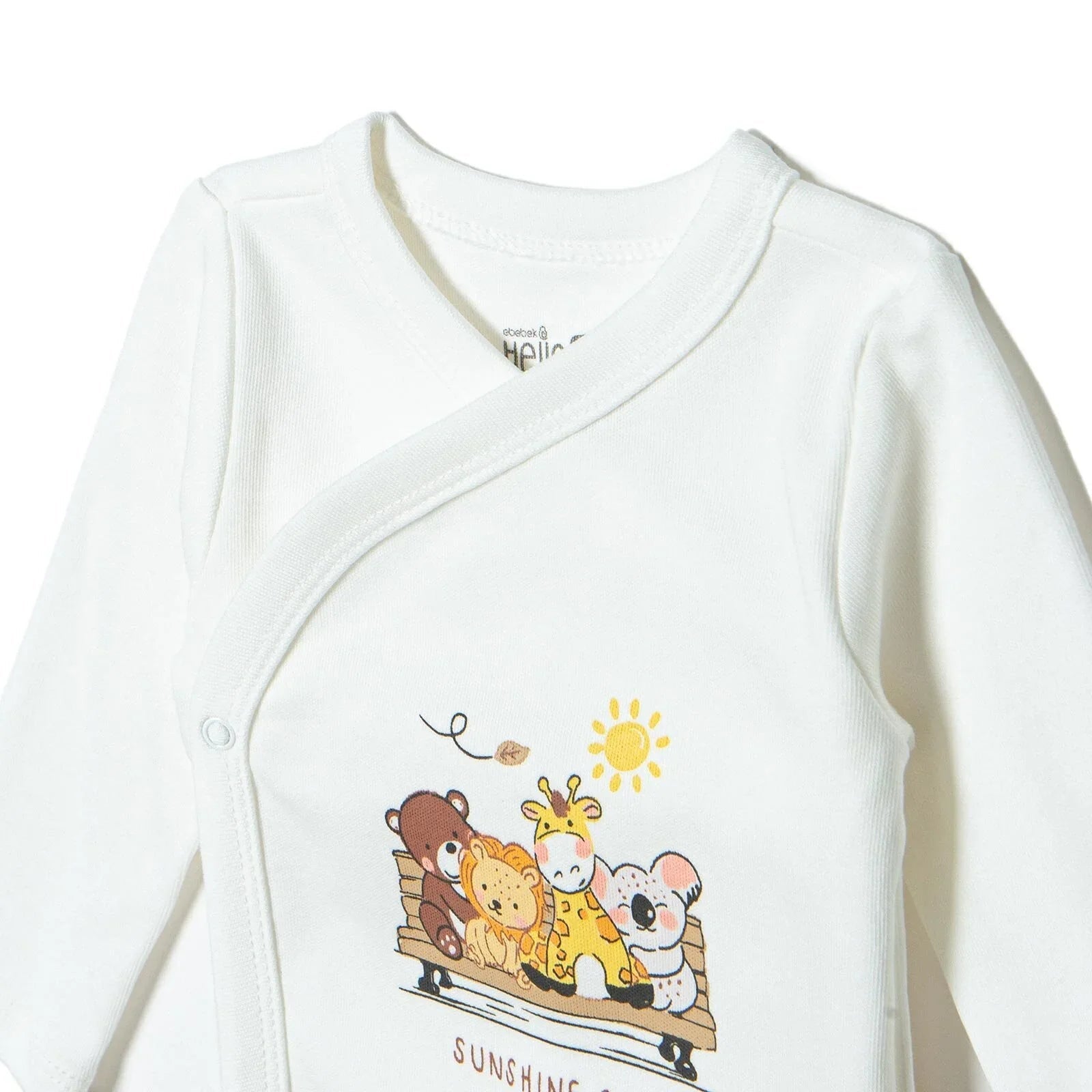 HelloBaby Newborn Body - Footed Bottom - Ecru - mezetto ebebek ebebek