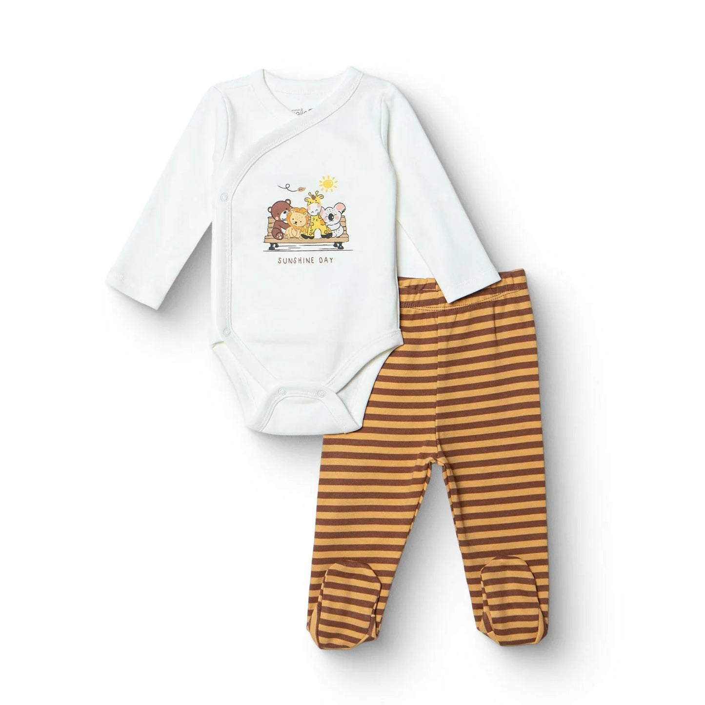 HelloBaby Newborn Body - Footed Bottom - Ecru - mezetto ebebek ebebek