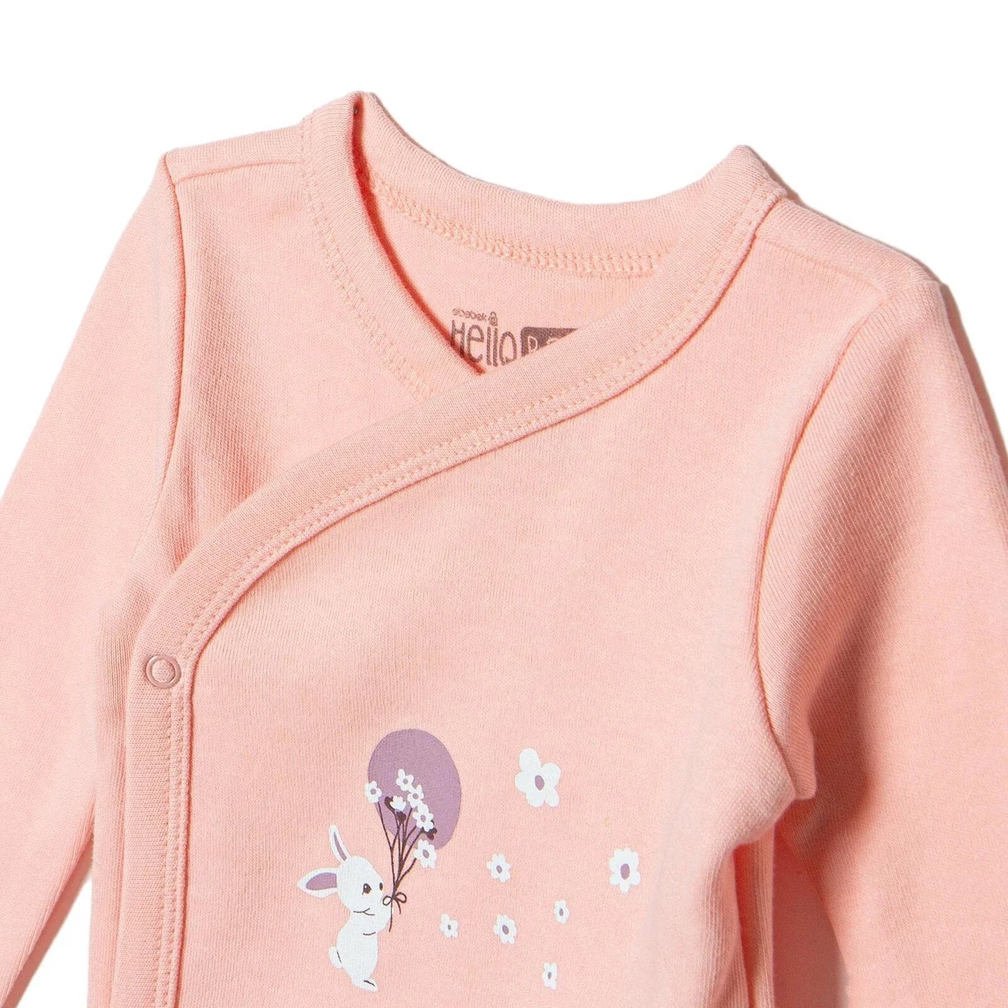 HelloBaby Newborn Body - Footed Bottom - Pink - mezetto ebebek ebebek