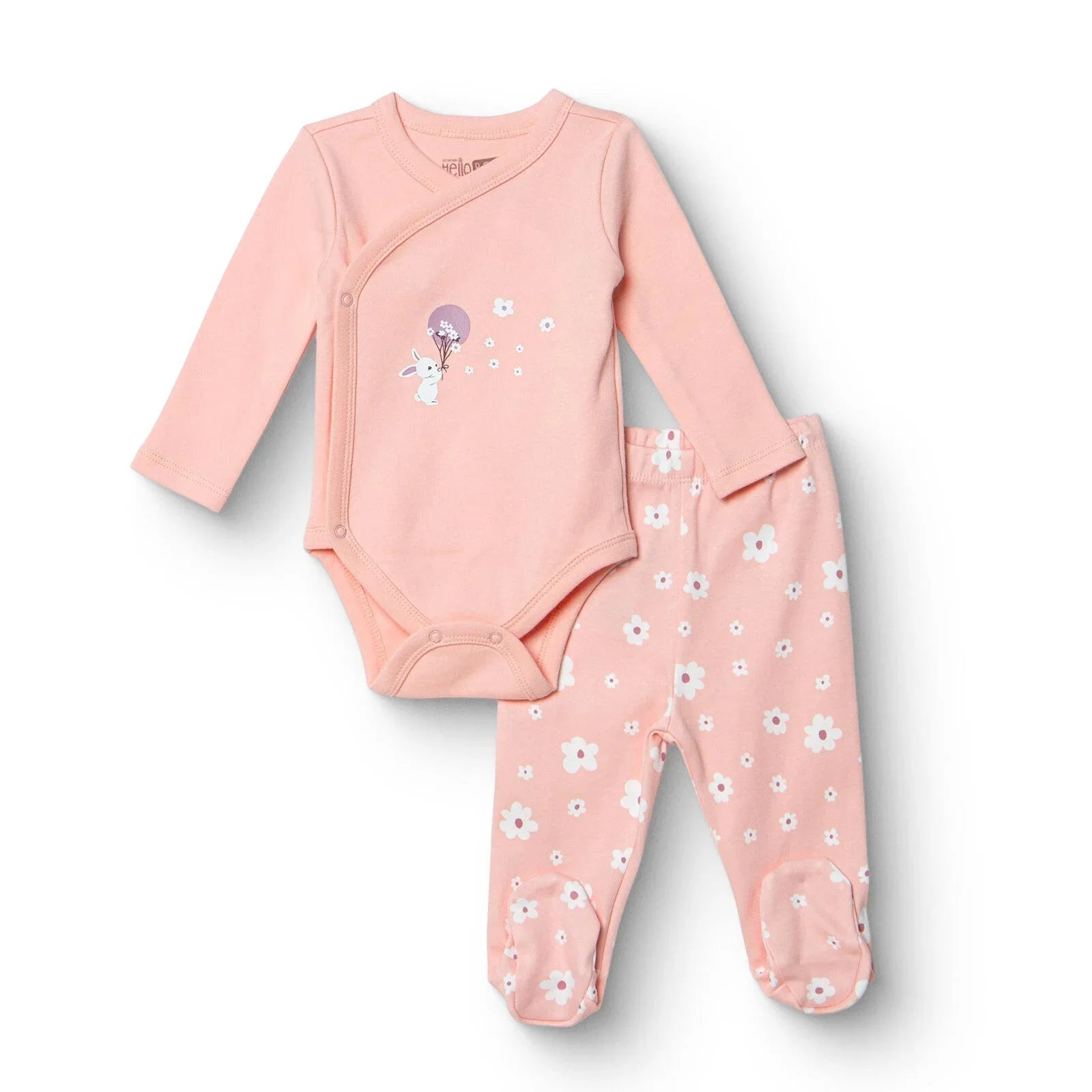 HelloBaby Newborn Body - Footed Bottom - Pink - mezetto ebebek ebebek