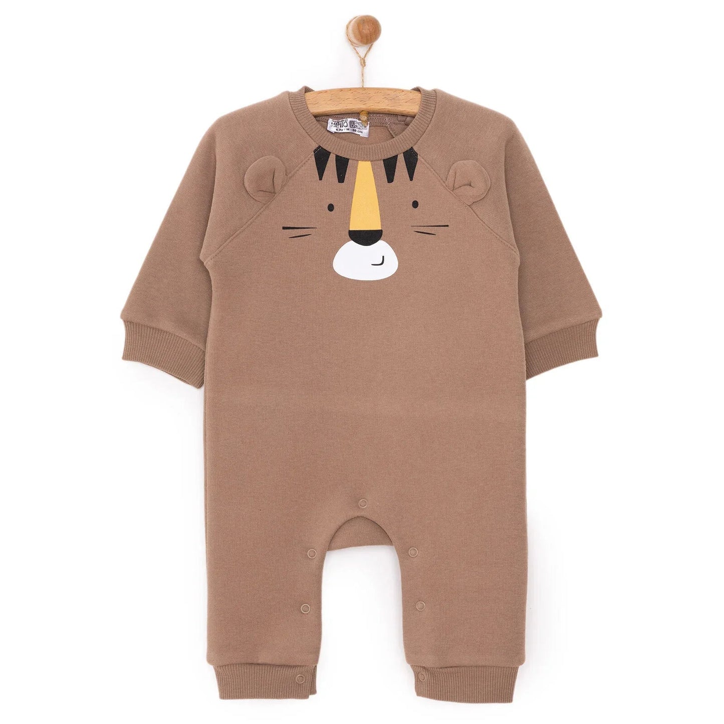 HelloBaby Newborn Boy Figure Jumpsuit - Brown - mezetto ebebek ebebek