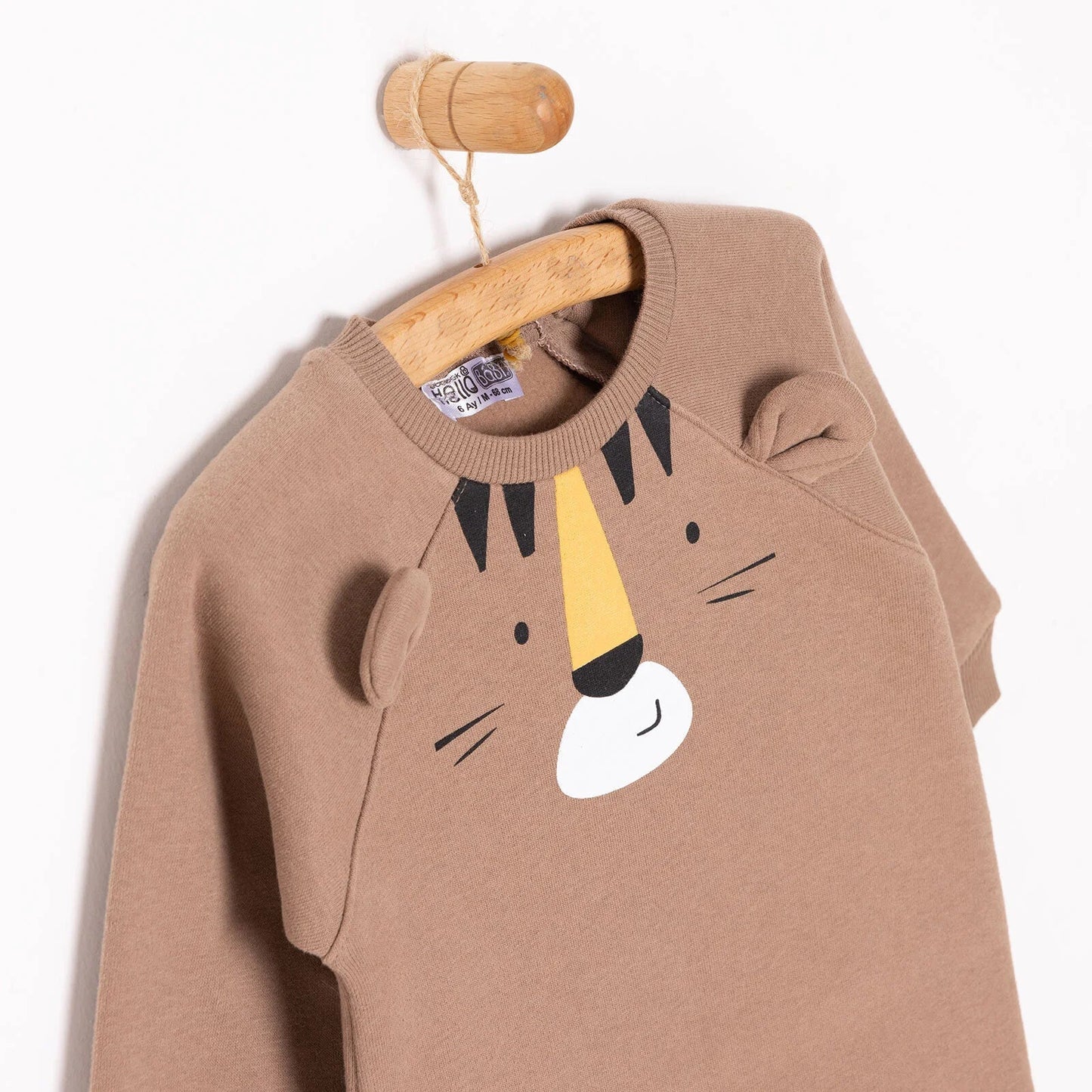 HelloBaby Newborn Boy Figure Jumpsuit - Brown - mezetto ebebek ebebek