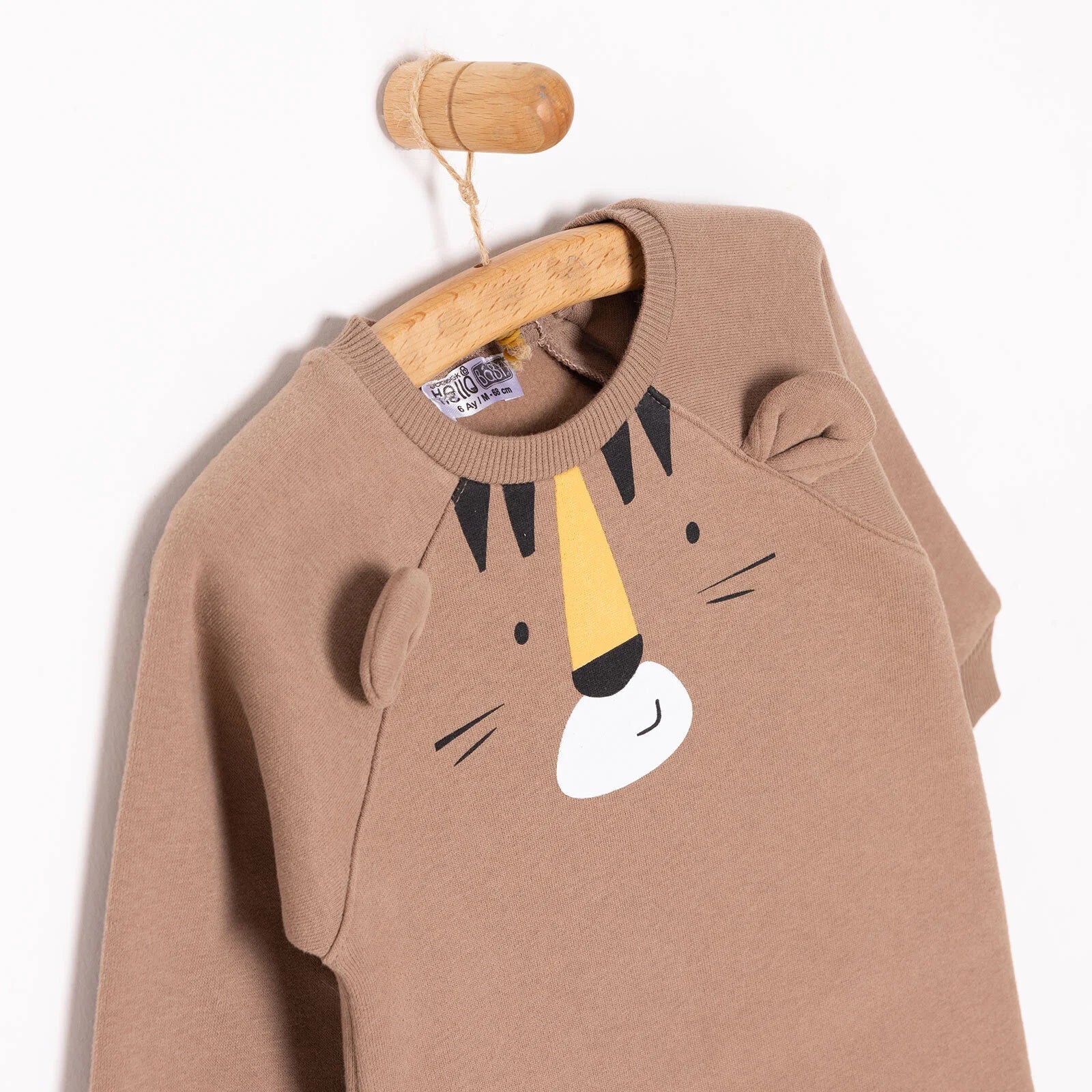 HelloBaby Newborn Boy Figure Jumpsuit - Brown - mezetto ebebek ebebek