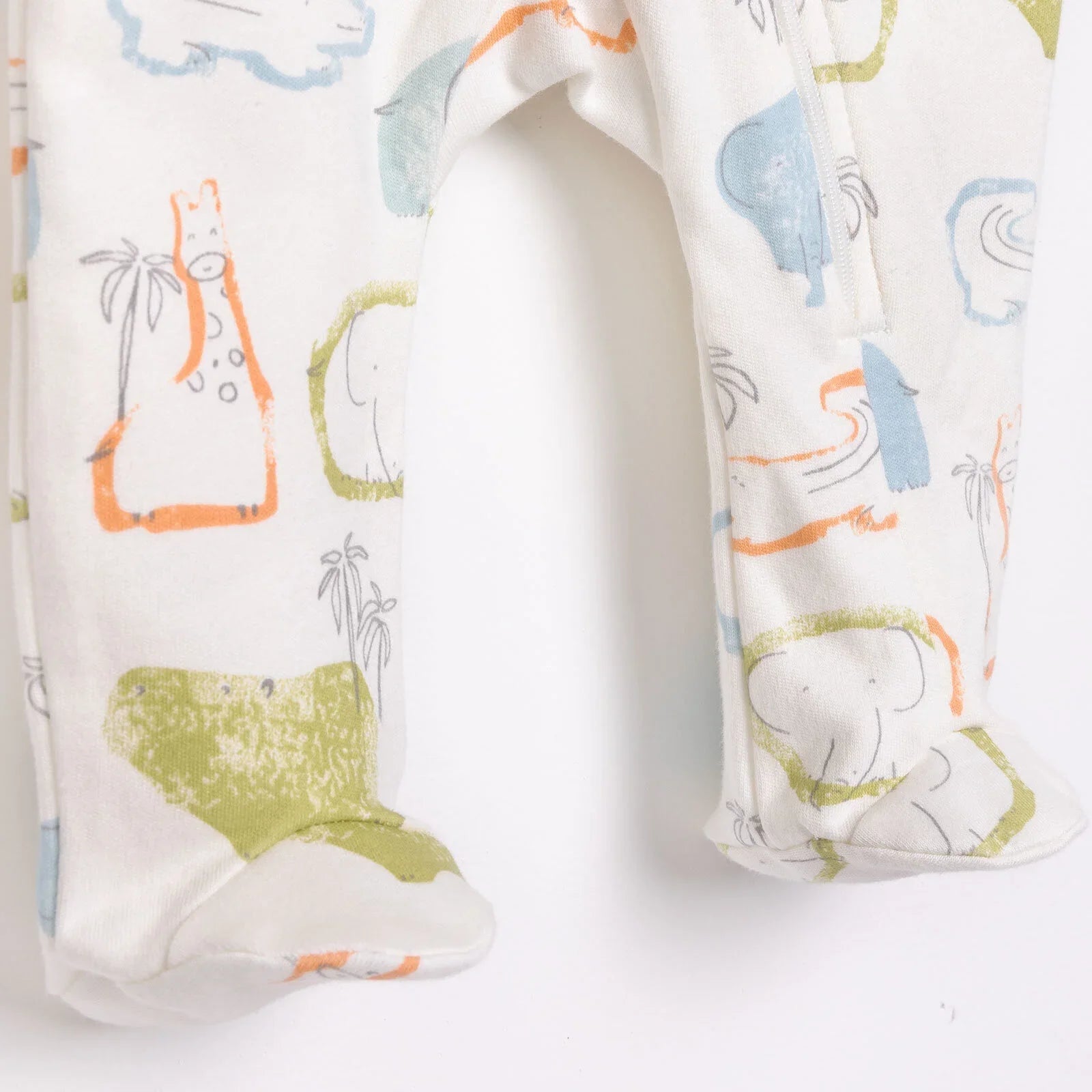 HelloBaby Newborn Boy Footed Jumpsuit - Ecru - mezetto ebebek ebebek