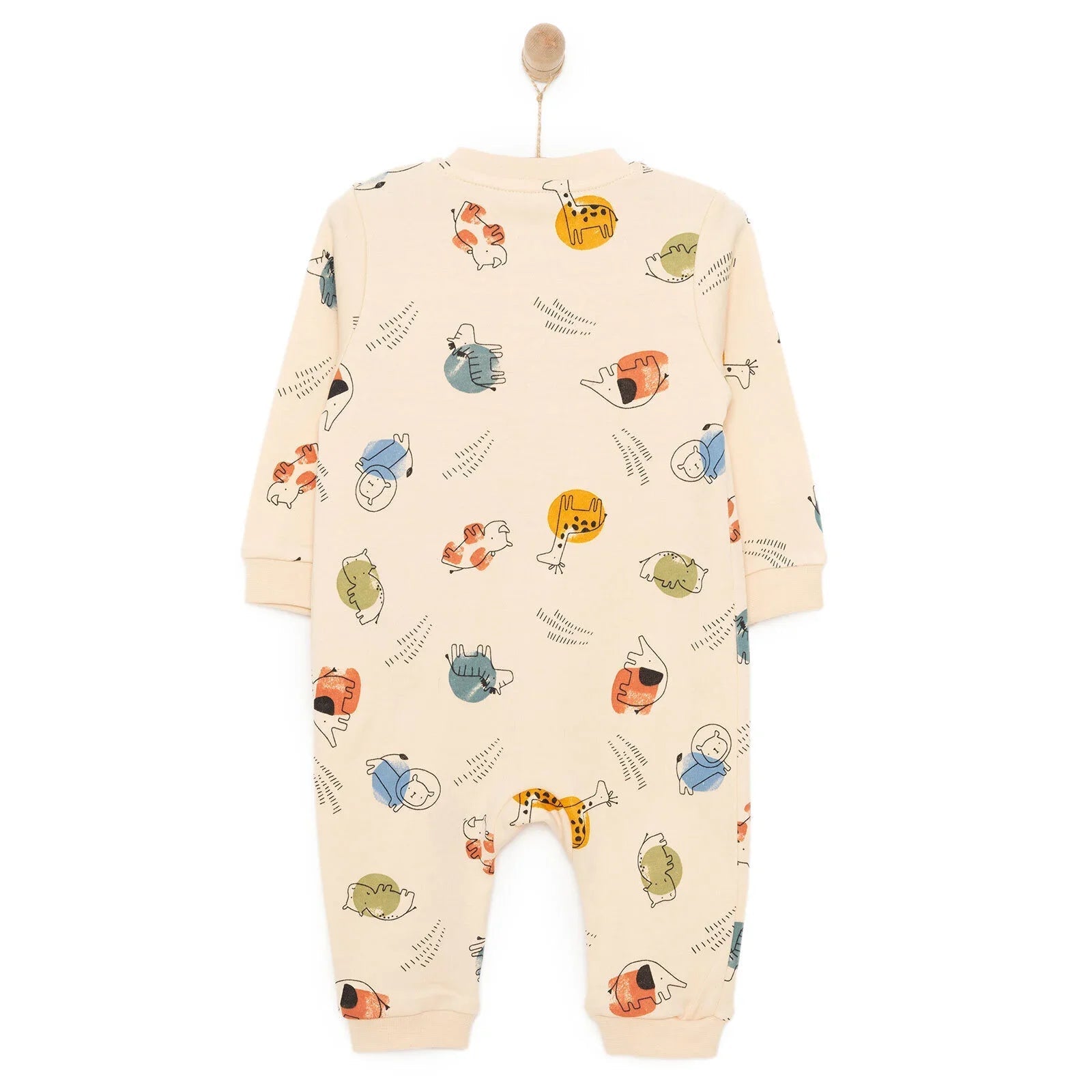 HelloBaby Newborn Boy Jumpsuit - Beige - mezetto ebebek ebebek