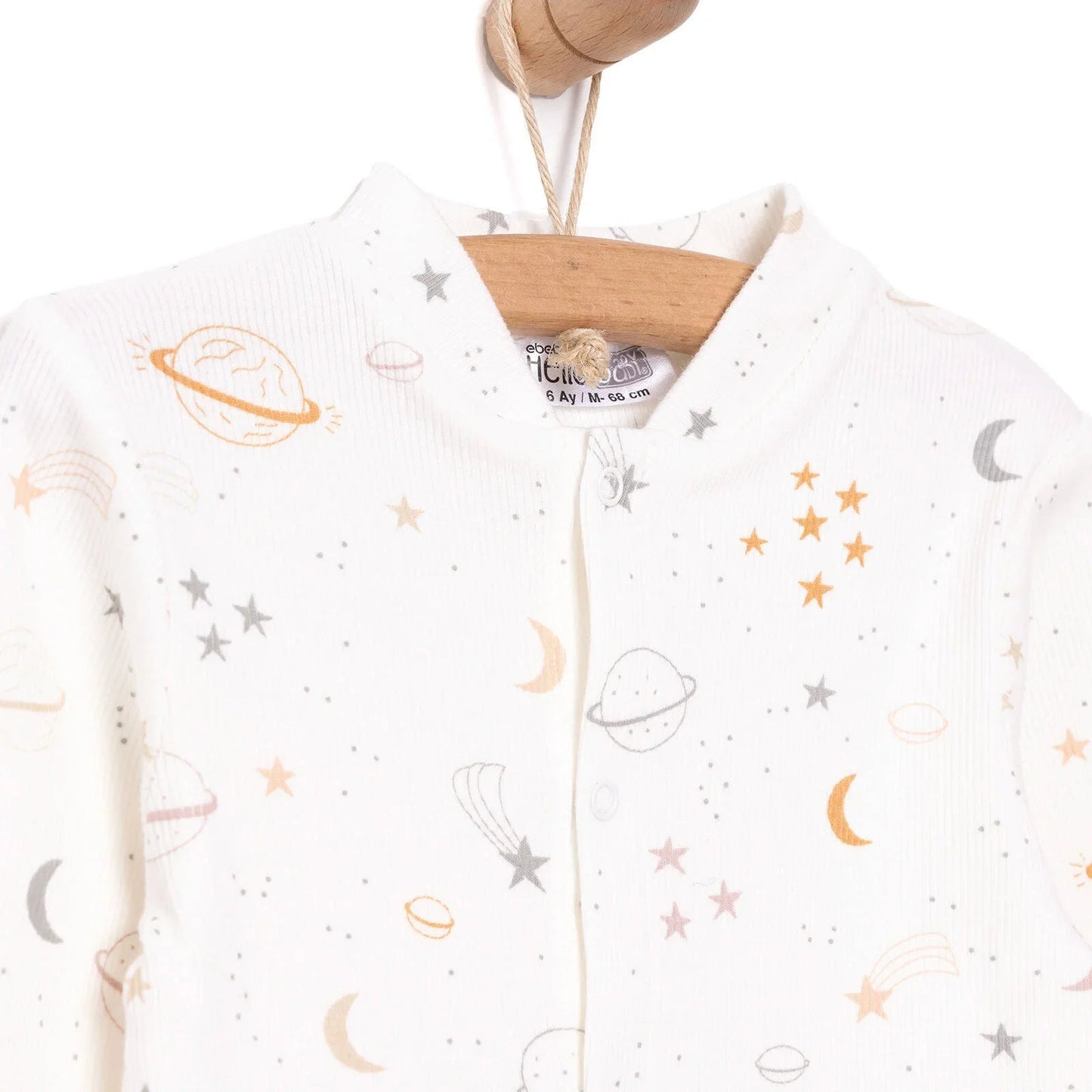 HelloBaby Newborn Boy Jumpsuit - Beige - mezetto ebebek ebebek
