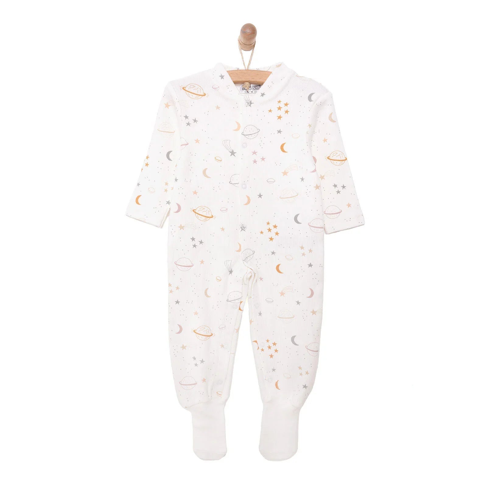 HelloBaby Newborn Boy Jumpsuit - Beige - mezetto ebebek ebebek
