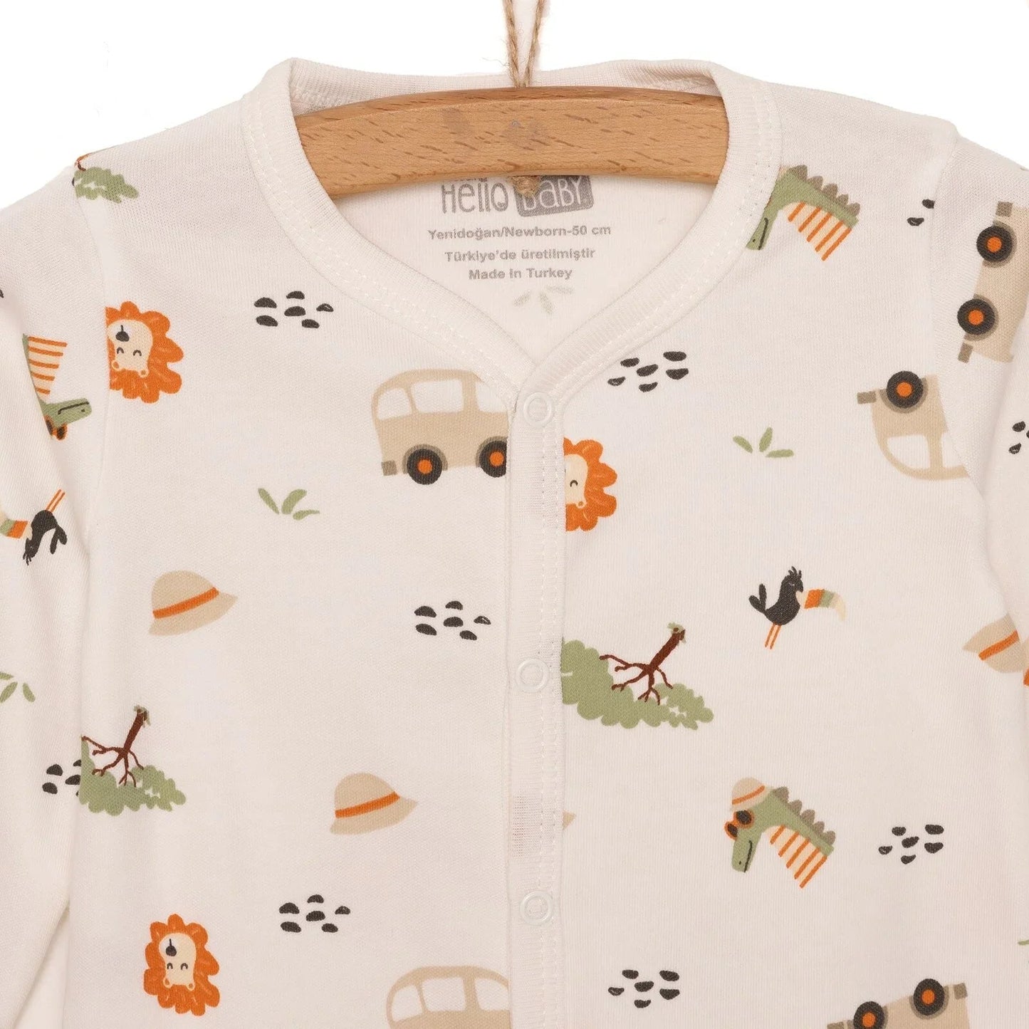 HelloBaby Newborn Boy Jumpsuit - Hat - mezetto ebebek ebebek