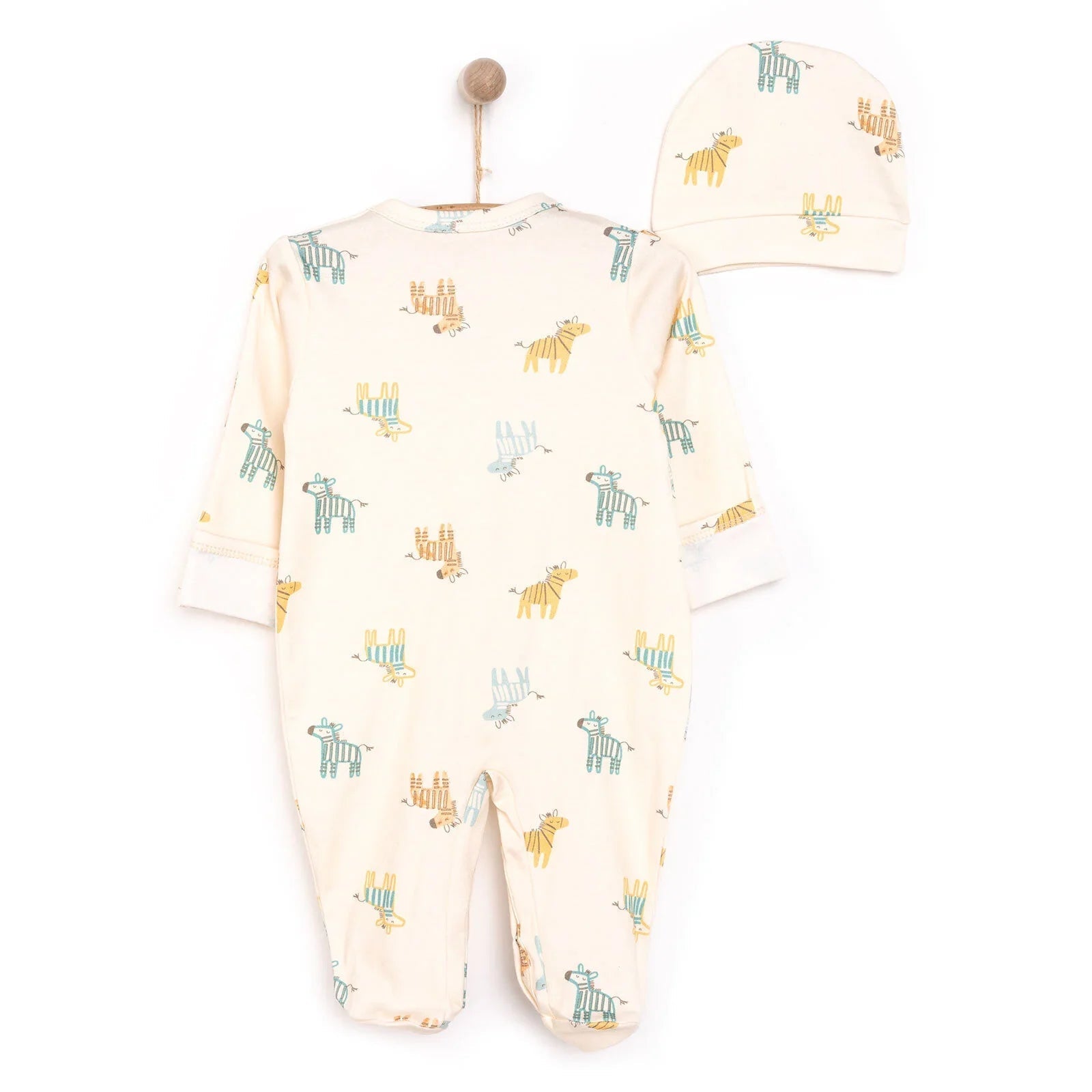 HelloBaby Newborn Boy Jumpsuit - Hat - mezetto ebebek ebebek