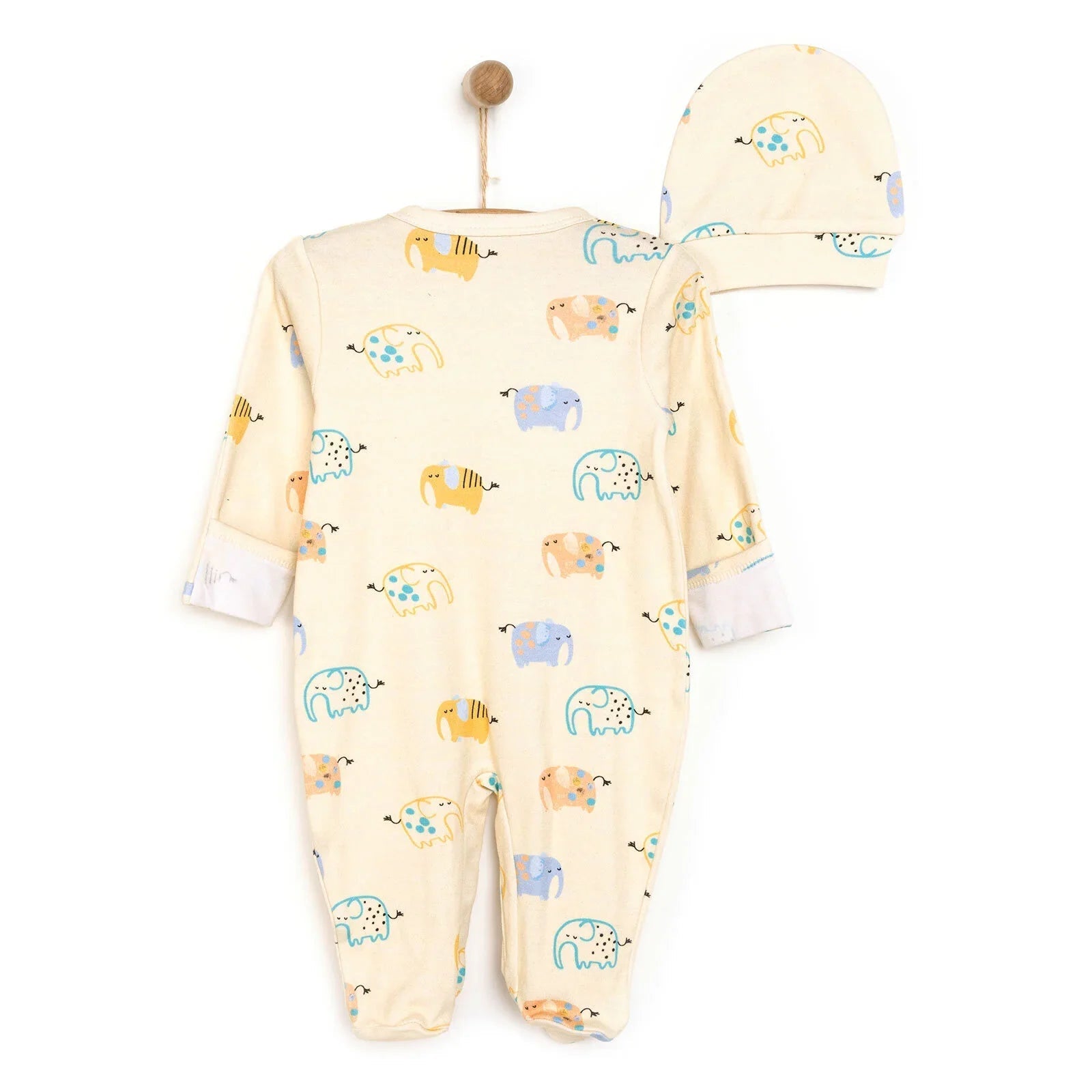 HelloBaby Newborn Boy Jumpsuit - Hat - mezetto ebebek ebebek