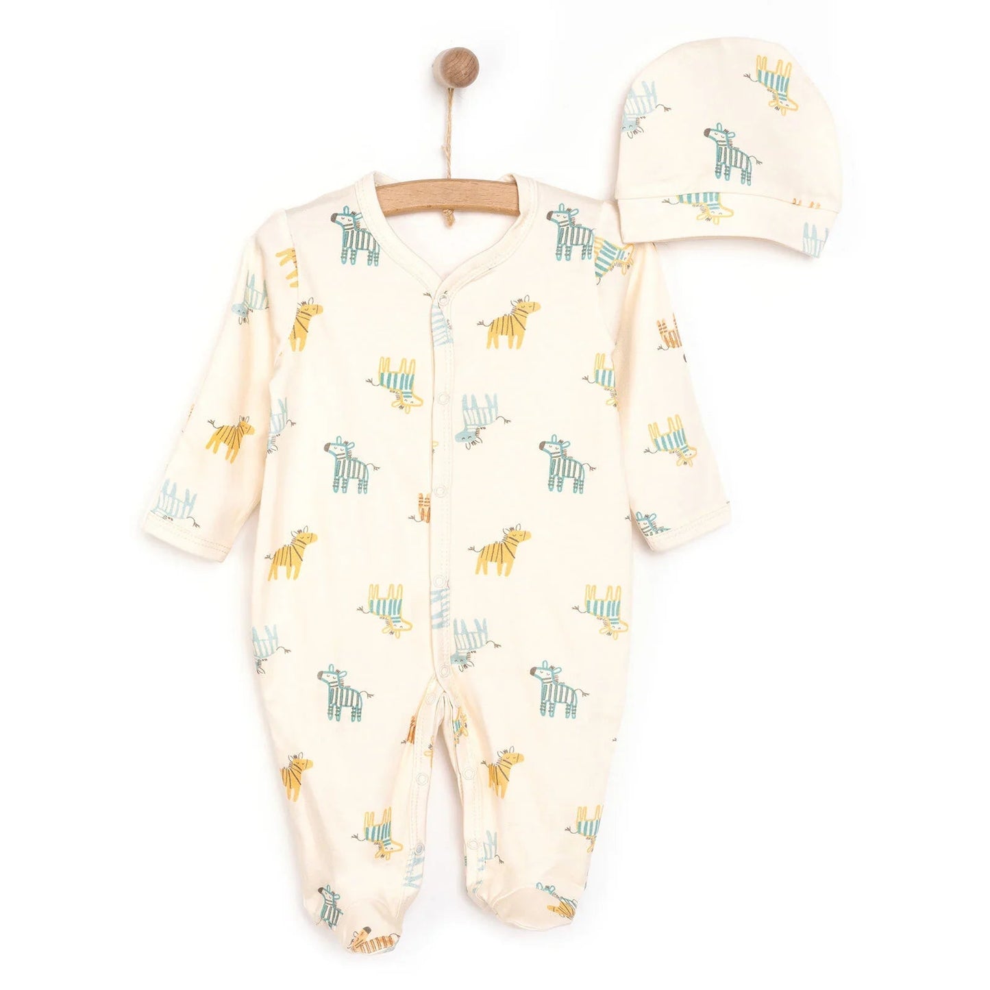 HelloBaby Newborn Boy Jumpsuit - Hat - mezetto ebebek ebebek