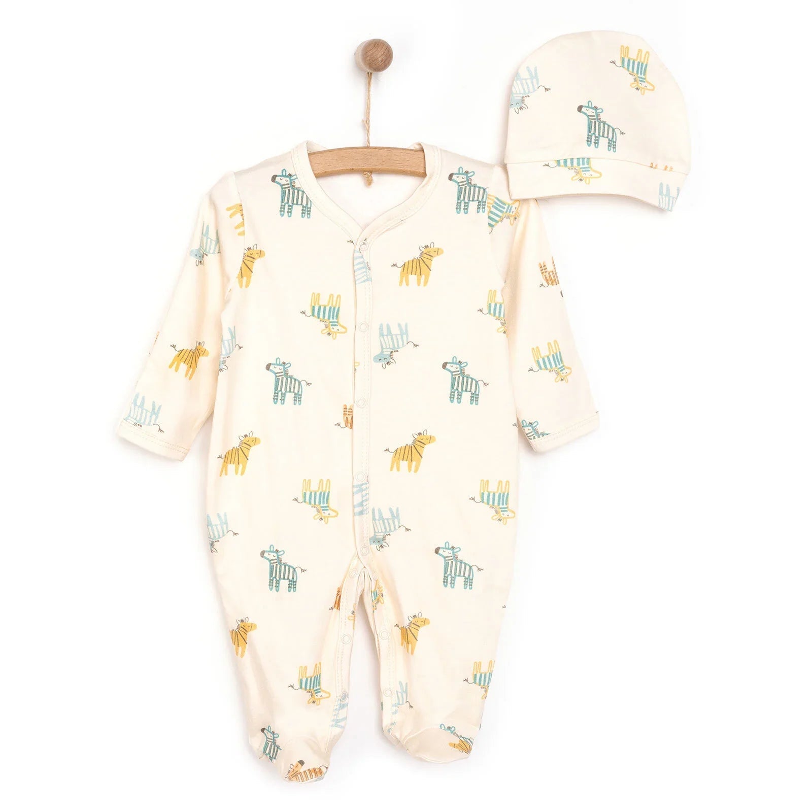 HelloBaby Newborn Boy Jumpsuit - Hat - mezetto ebebek ebebek