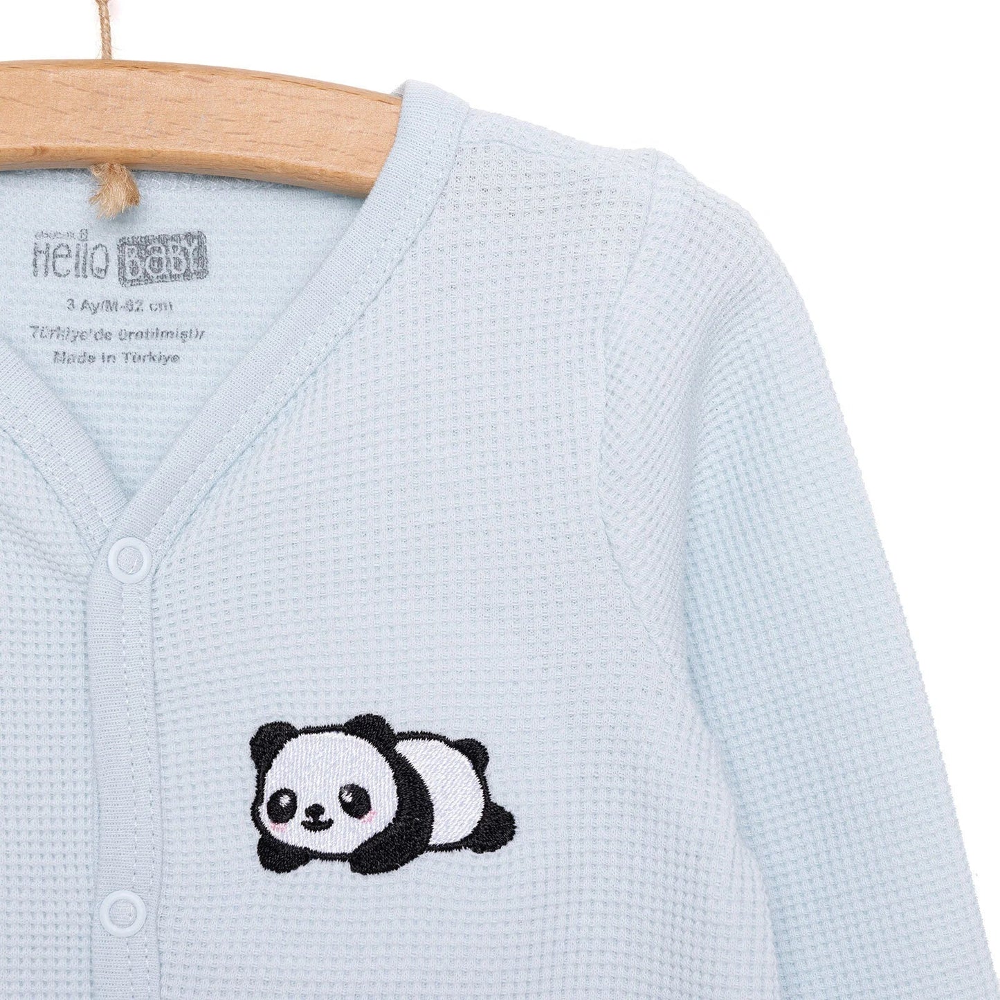 HelloBaby Newborn Boy Jumpsuit - Light Blue - mezetto ebebek ebebek