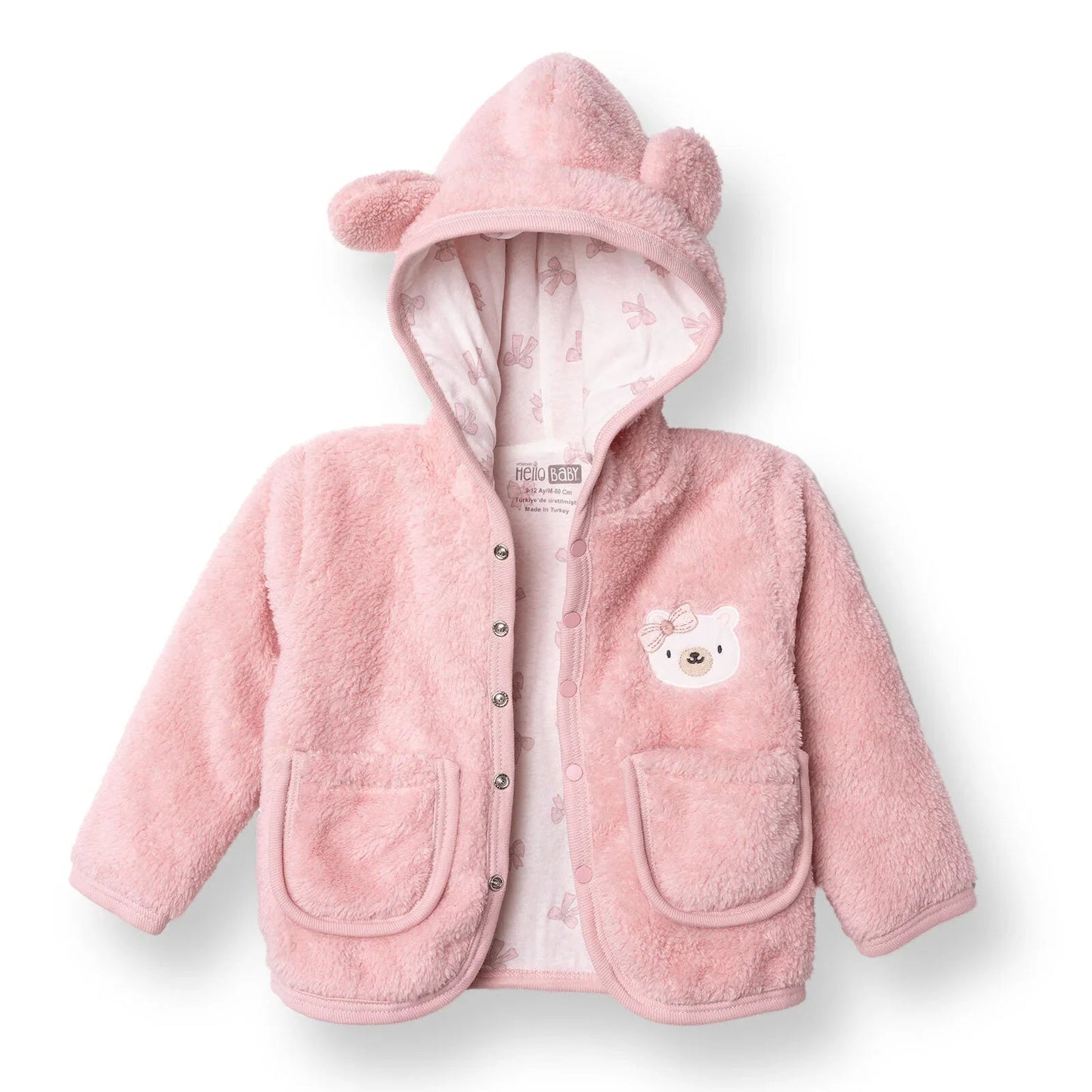 HelloBaby Newborn Cardigan - Pink - mezetto ebebek ebebek
