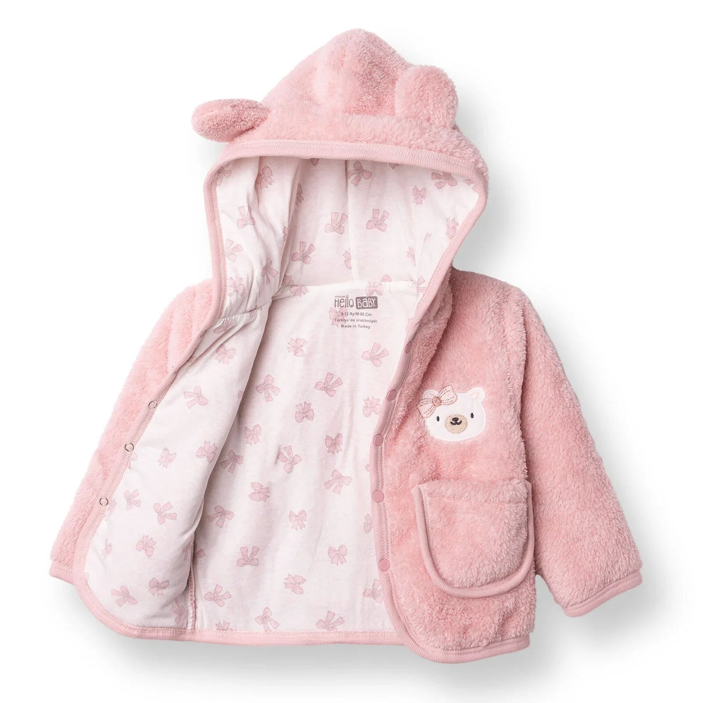 HelloBaby Newborn Cardigan - Pink - mezetto ebebek ebebek