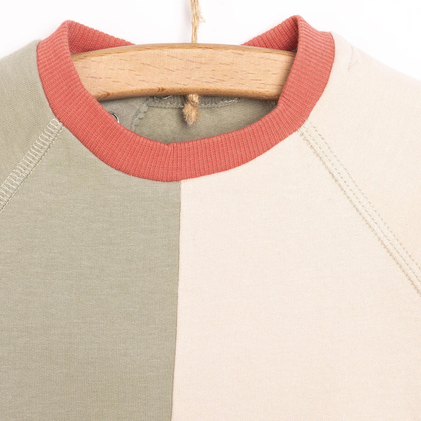 HelloBaby Newborn Colour Block Sweatshirt - Green - mezetto ebebek ebebek