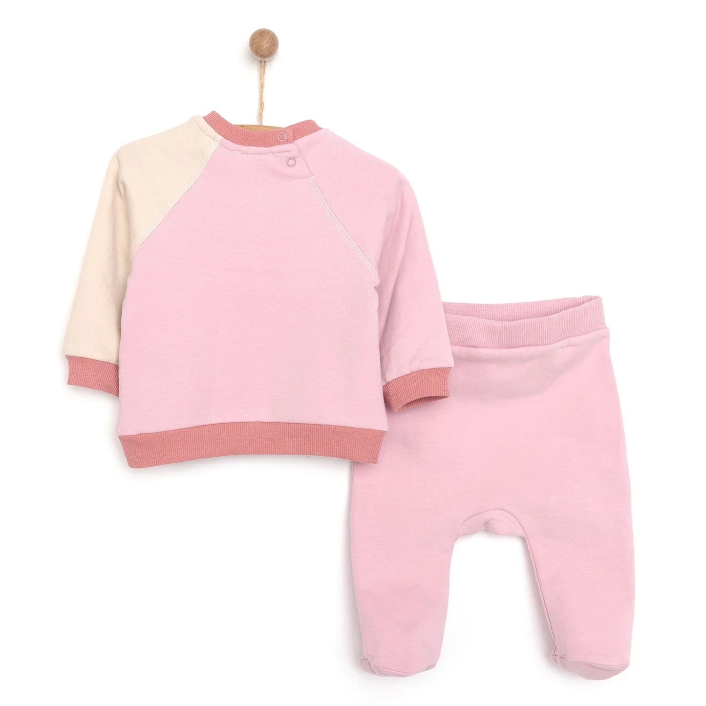 HelloBaby Newborn Colour Block Sweatshirt - Pink - mezetto ebebek ebebek