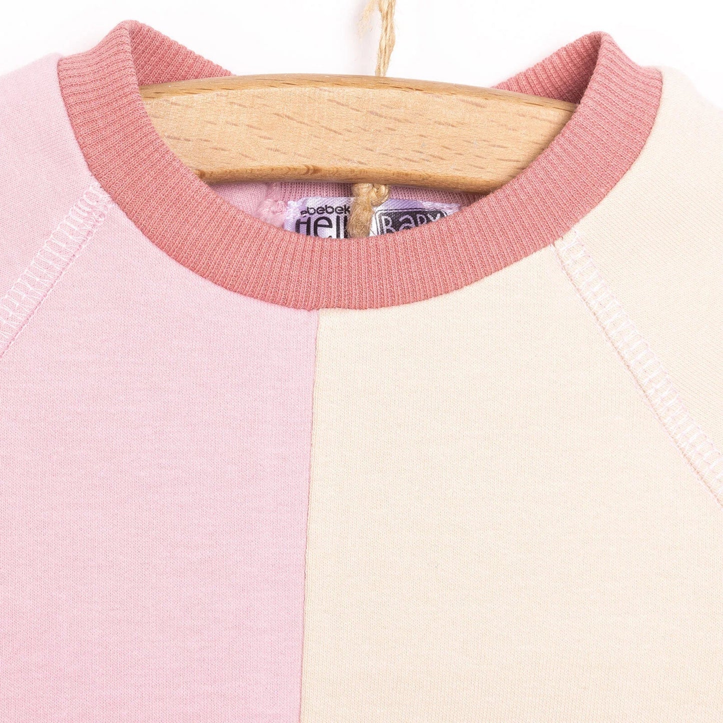 HelloBaby Newborn Colour Block Sweatshirt - Pink - mezetto ebebek ebebek