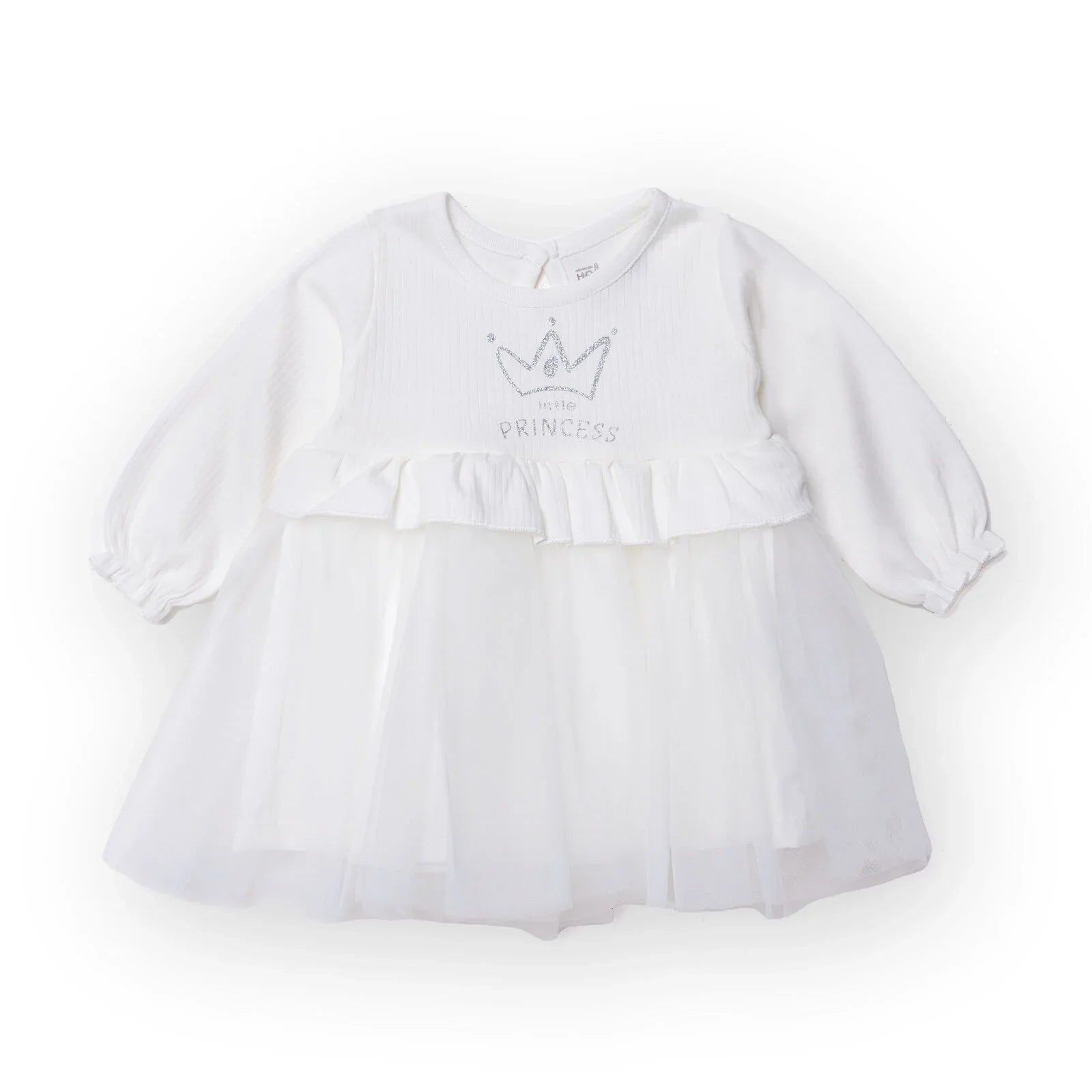 HelloBaby Newborn Dress - Ecru - mezetto ebebek ebebek
