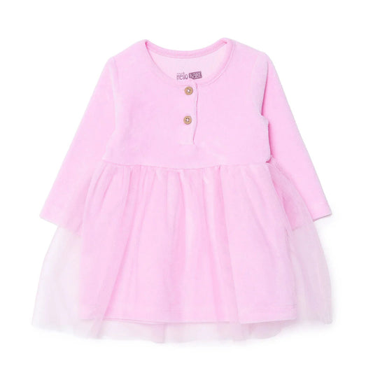 HelloBaby Newborn Dress - Pink - mezetto ebebek ebebek