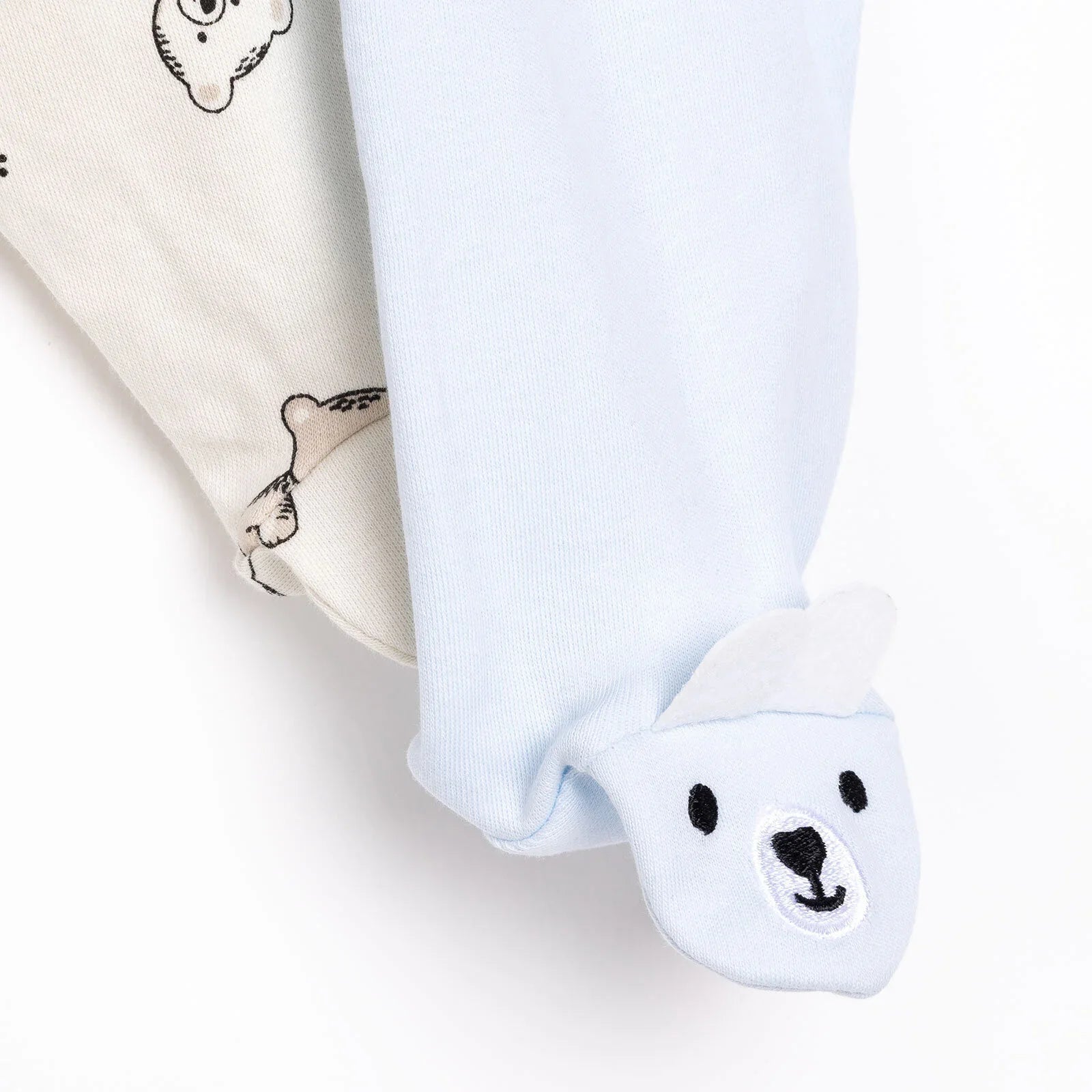 HelloBaby Newborn Footed Bottom - Blue - mezetto ebebek ebebek