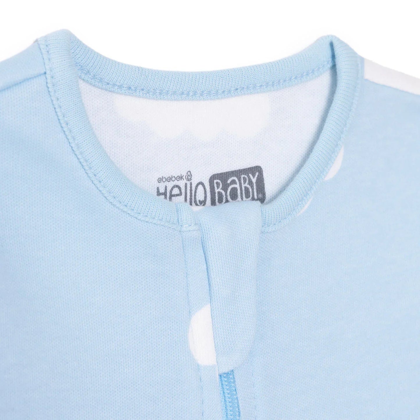 HelloBaby Newborn Footed Jumpsuit - Light Blue - mezetto ebebek ebebek