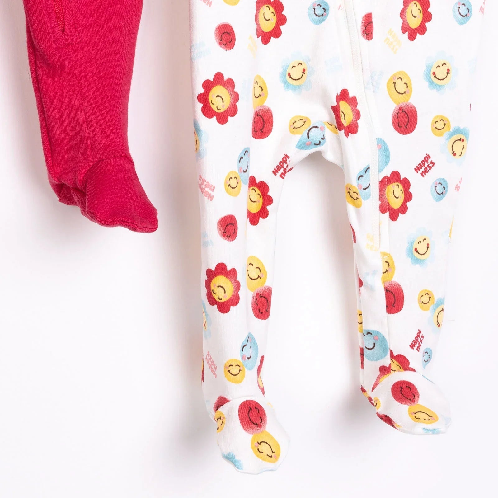 HelloBaby Newborn Girl 2 Piece Footed Jumpsuit - Pink - mezetto ebebek ebebek