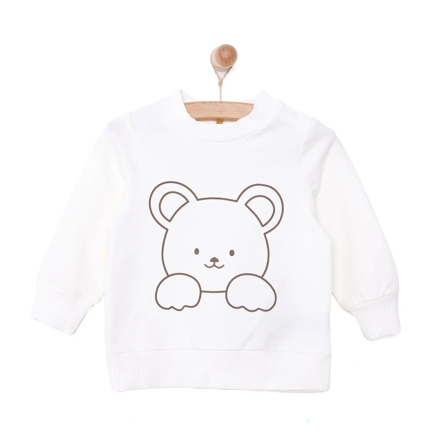 HelloBaby Newborn Girl Cat Printed Sweatshirt - mezetto ebebek ebebek