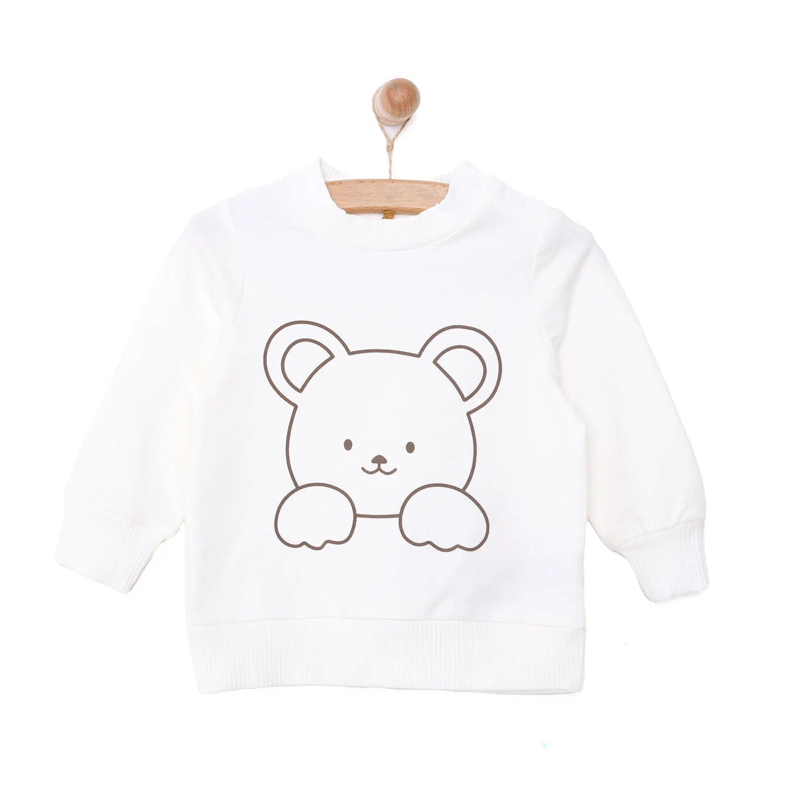 HelloBaby Newborn Girl Cat Printed Sweatshirt - mezetto ebebek ebebek