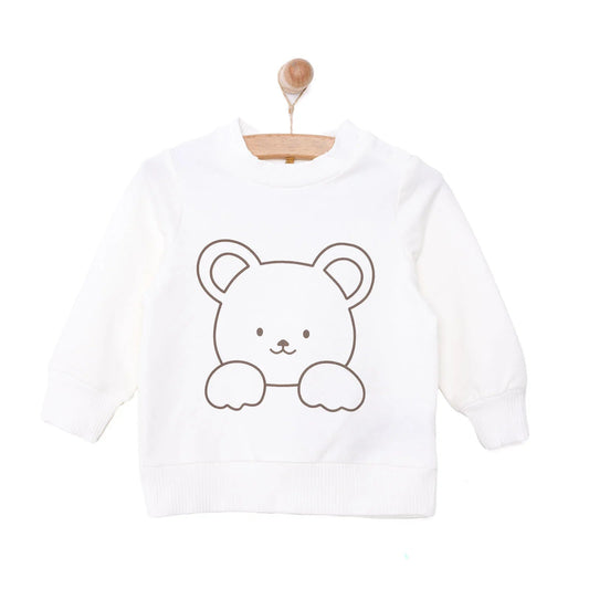 HelloBaby Newborn Girl Cat Printed Sweatshirt - mezetto ebebek ebebek