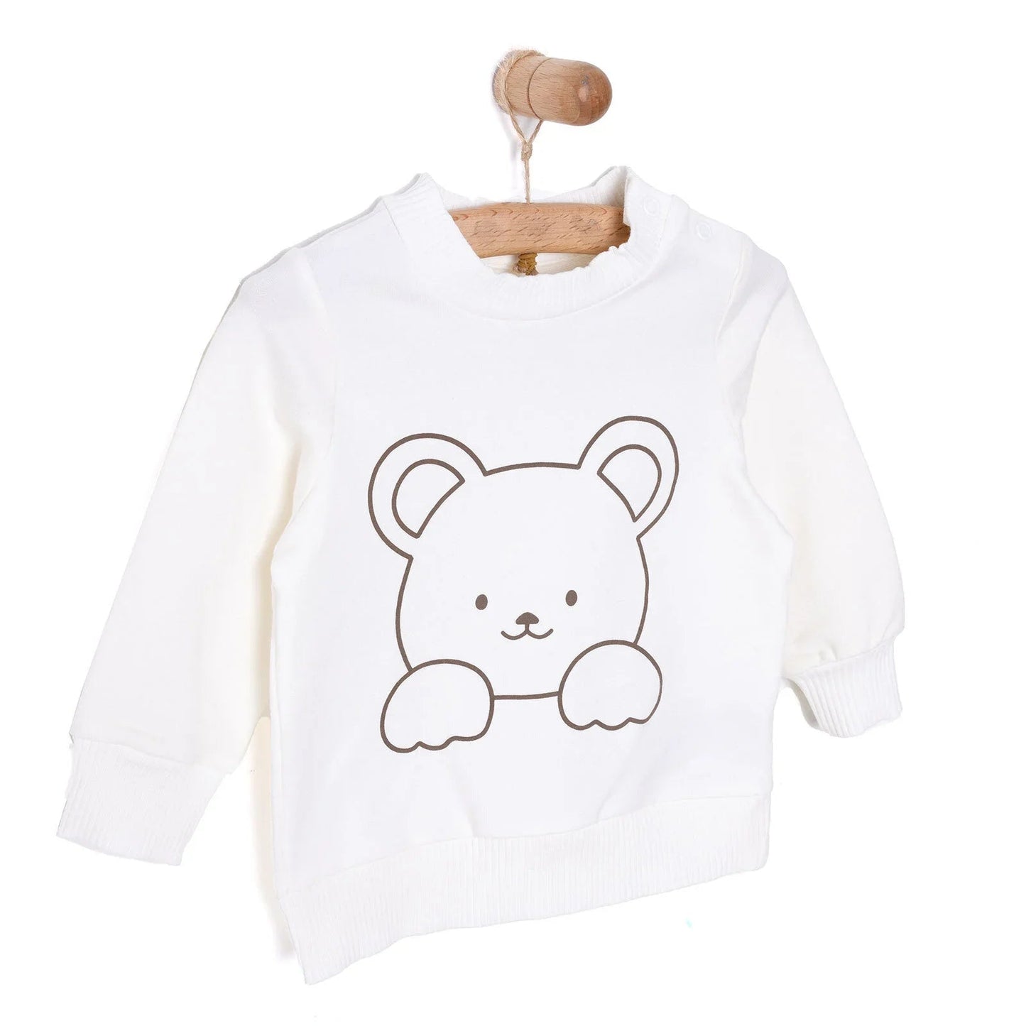 HelloBaby Newborn Girl Cat Printed Sweatshirt - mezetto ebebek ebebek