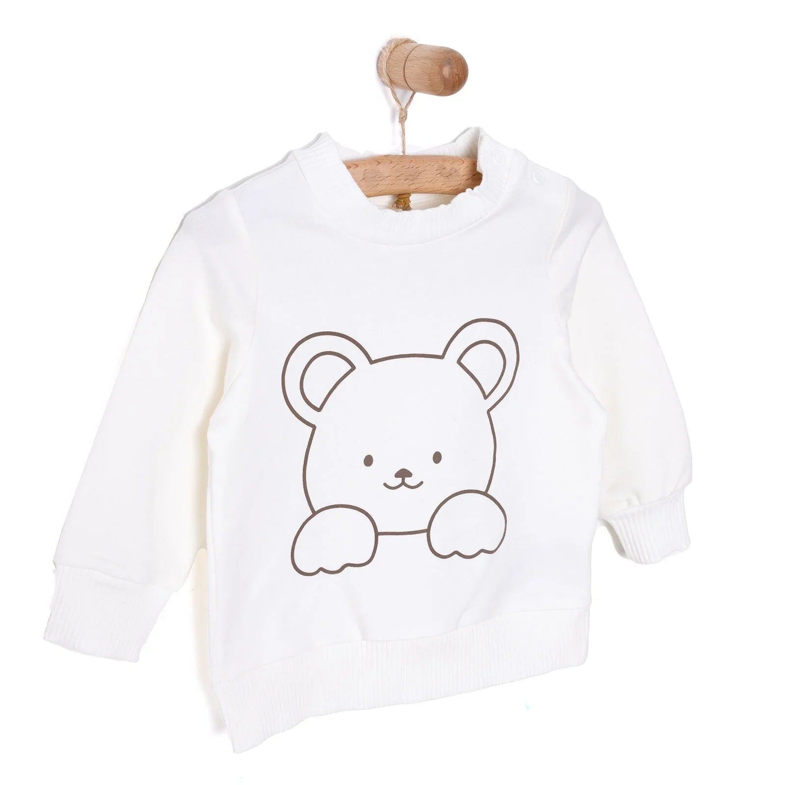 HelloBaby Newborn Girl Cat Printed Sweatshirt - mezetto ebebek ebebek