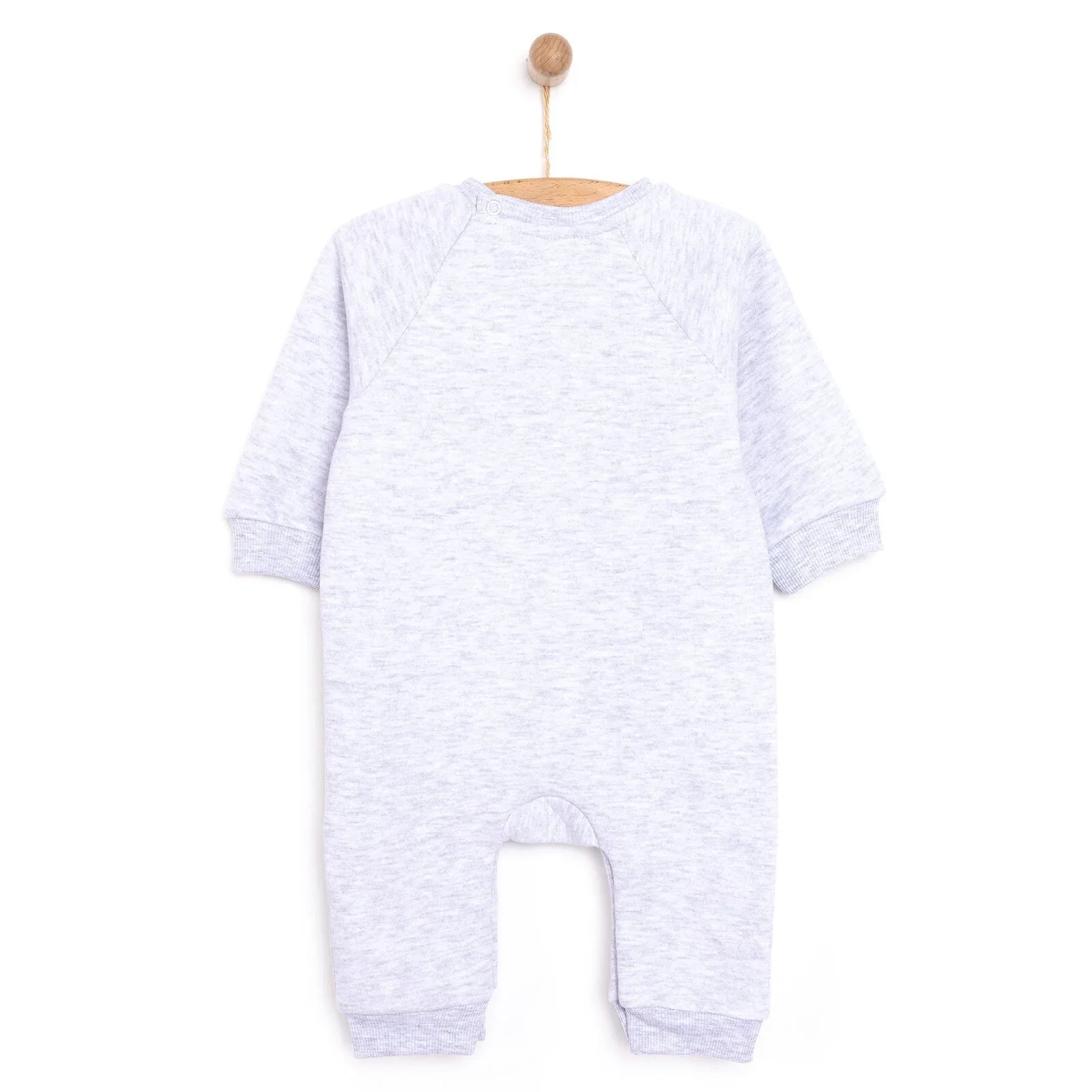 HelloBaby Newborn Girl Figure Jumpsuit - Snow Melange - mezetto ebebek ebebek