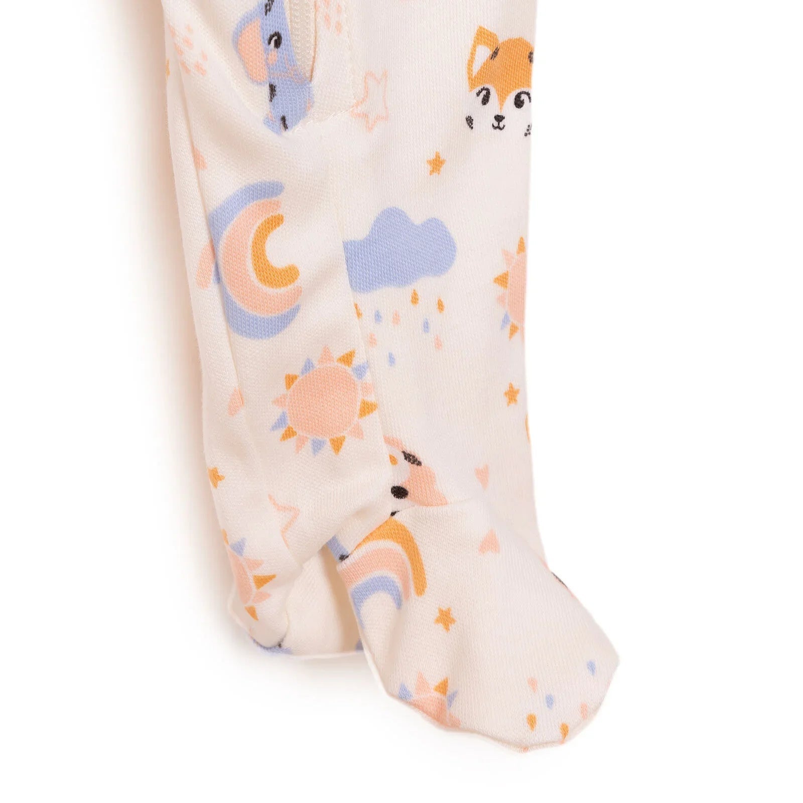 HelloBaby Newborn Girl Footed Jumpsuit - Beige - mezetto ebebek ebebek