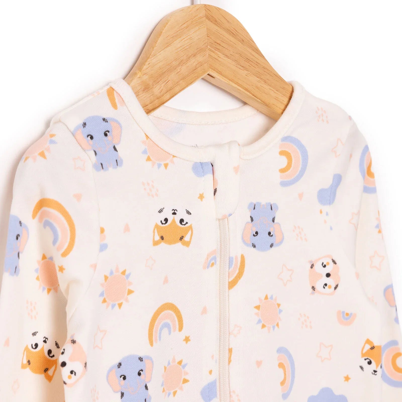 HelloBaby Newborn Girl Footed Jumpsuit - Beige - mezetto ebebek ebebek