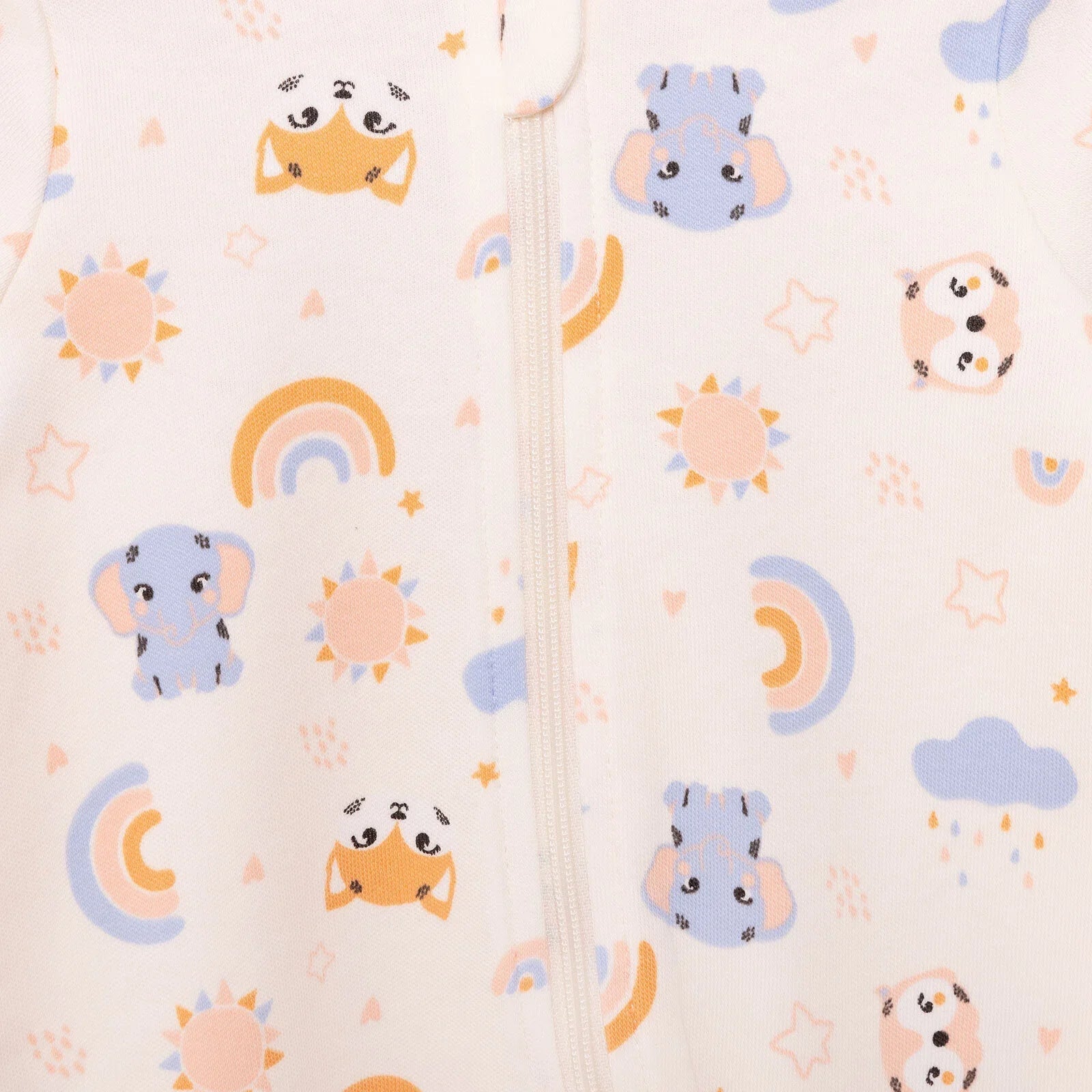 HelloBaby Newborn Girl Footed Jumpsuit - Beige - mezetto ebebek ebebek