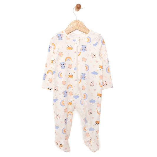 HelloBaby Newborn Girl Footed Jumpsuit - Beige - mezetto ebebek ebebek