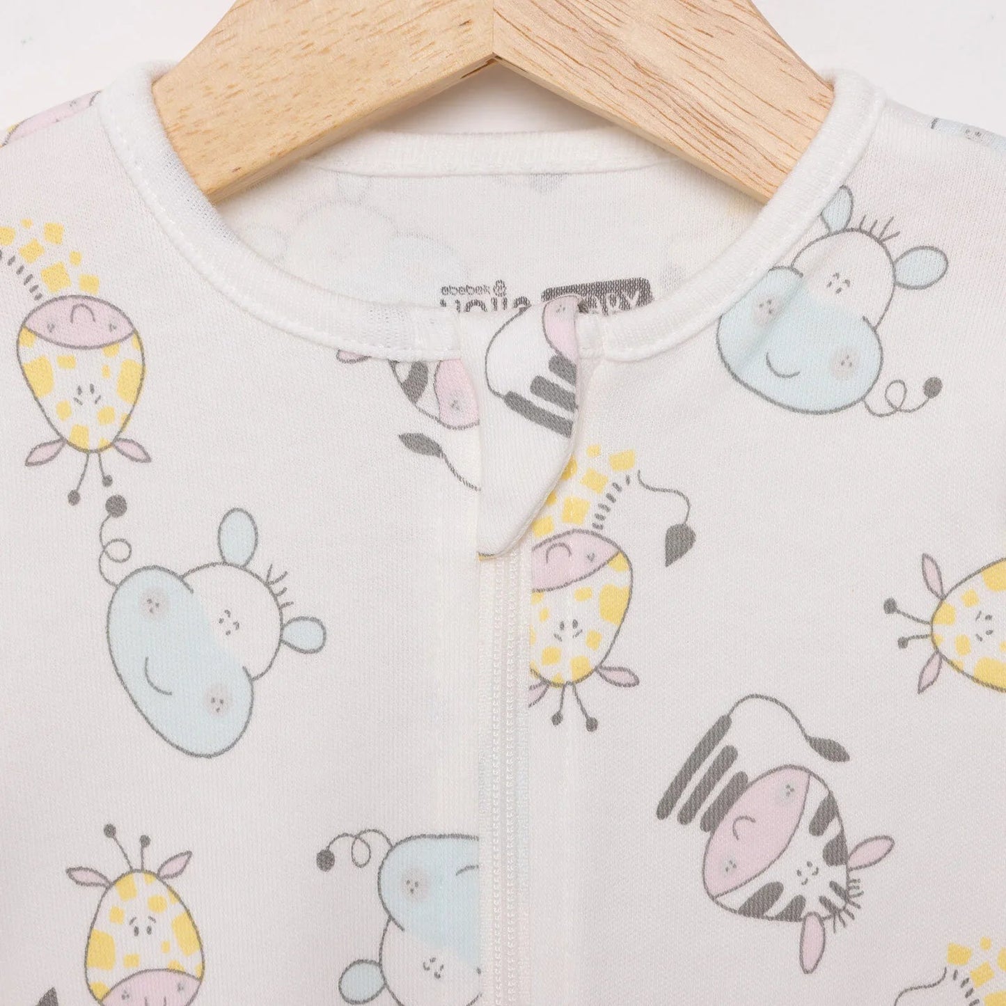 HelloBaby Newborn Girl Footed Jumpsuit - Ecru - mezetto ebebek ebebek