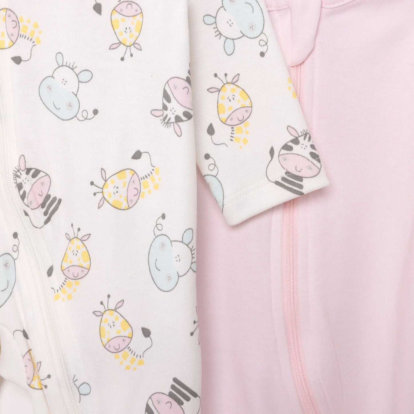 HelloBaby Newborn Girl Footed Jumpsuit - Ecru - mezetto ebebek ebebek