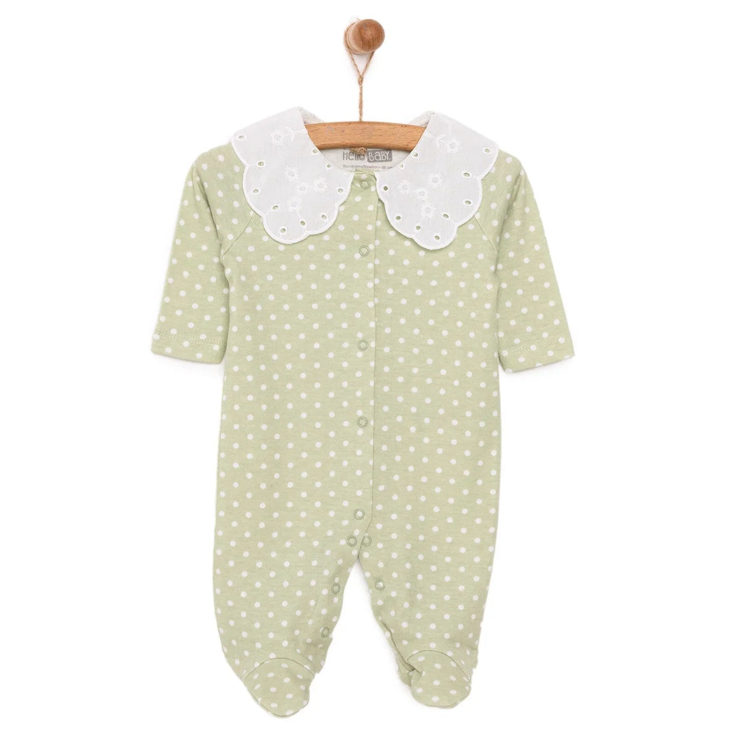 HelloBaby Newborn Girl Footed Jumpsuit - Multicolour - mezetto ebebek ebebek