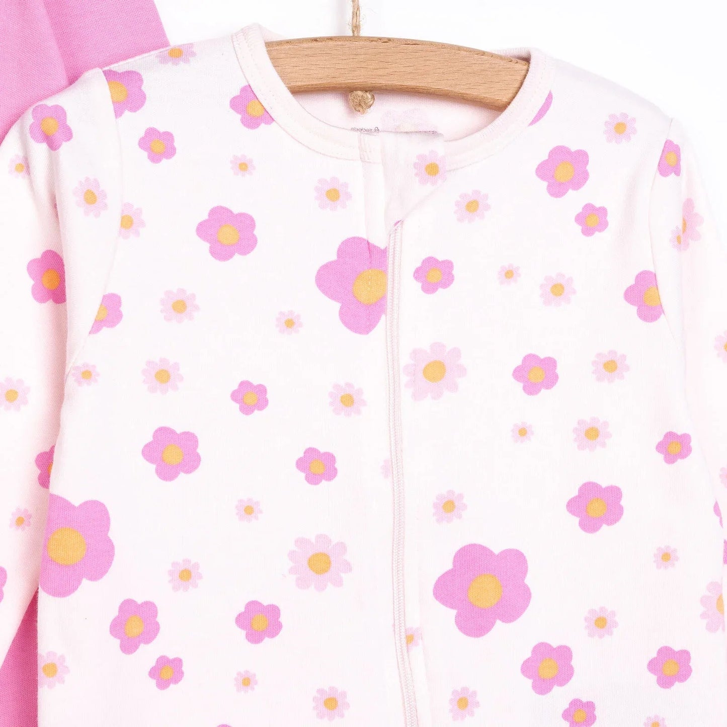 HelloBaby Newborn Girl Footed Jumpsuit - Pink - mezetto ebebek ebebek