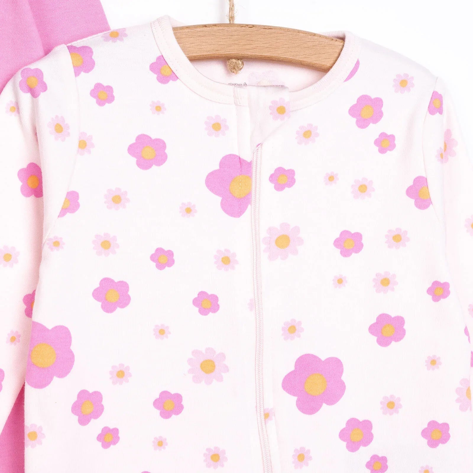 HelloBaby Newborn Girl Footed Jumpsuit - Pink - mezetto ebebek ebebek