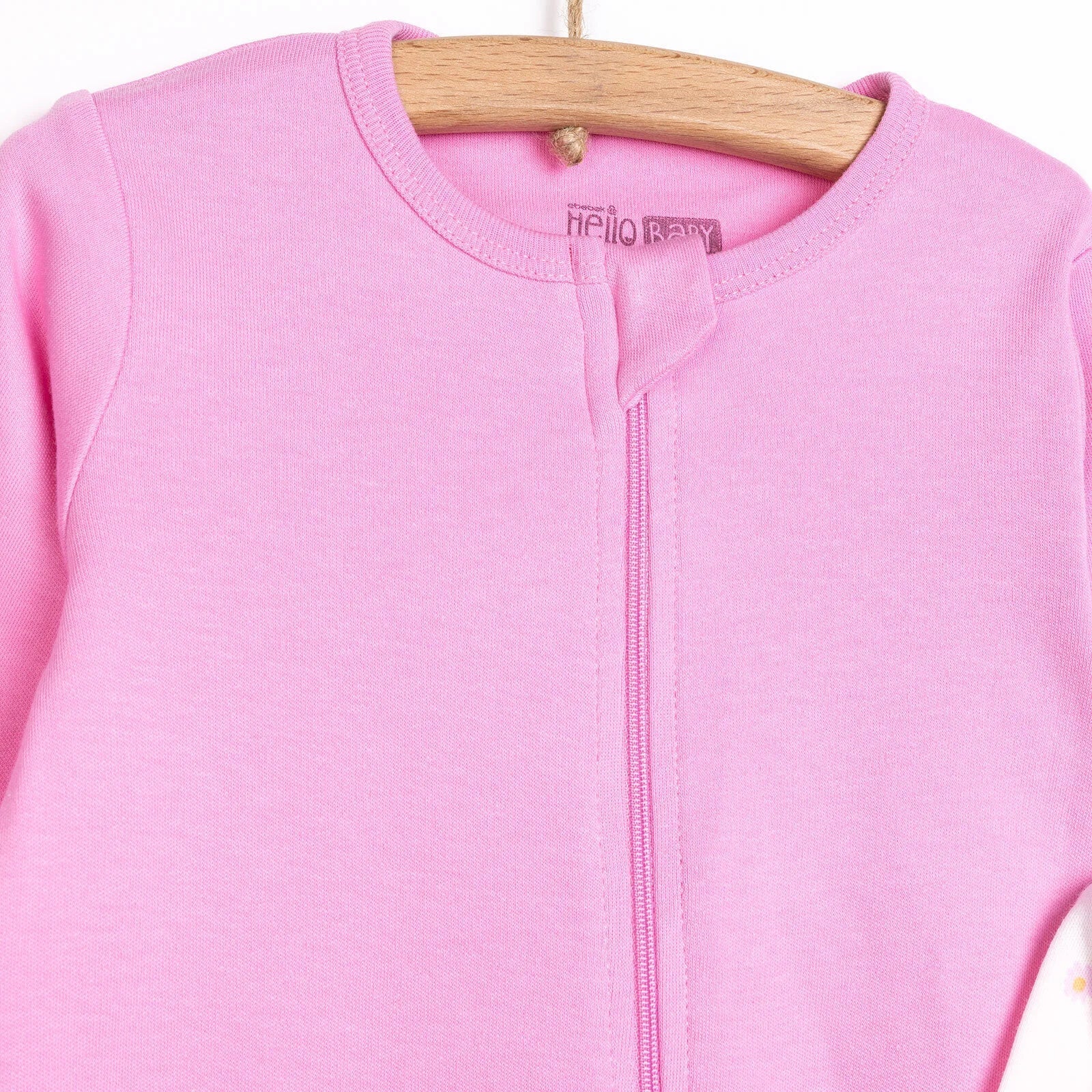 HelloBaby Newborn Girl Footed Jumpsuit - Pink - mezetto ebebek ebebek