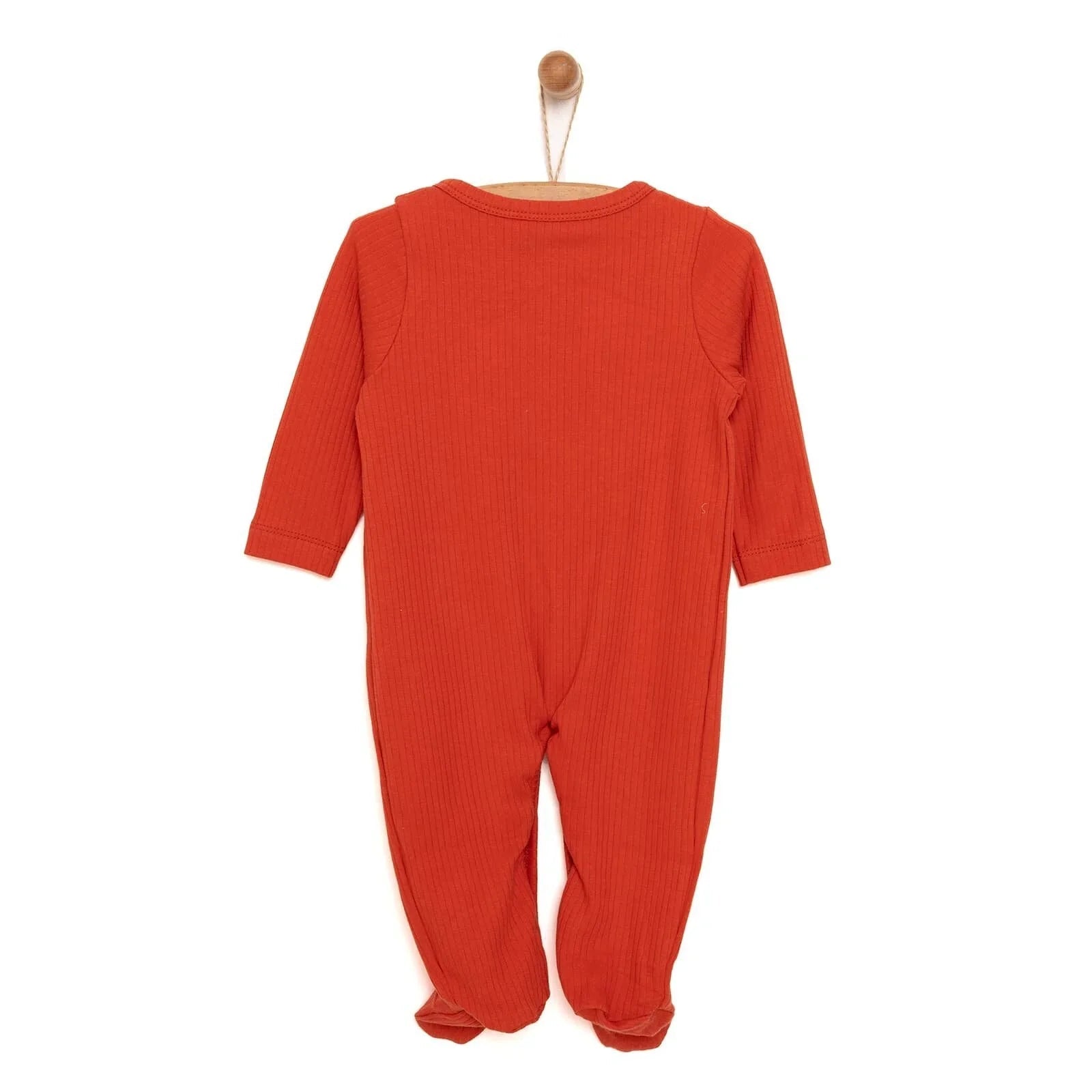 HelloBaby Newborn Girl Footed Jumpsuit - Vermilion - mezetto ebebek ebebek