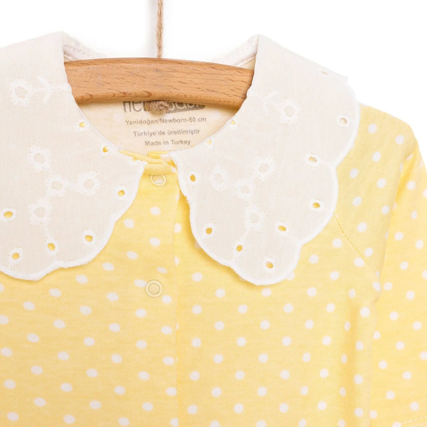 HelloBaby Newborn Girl Footed Jumpsuit - Yellow - mezetto ebebek ebebek