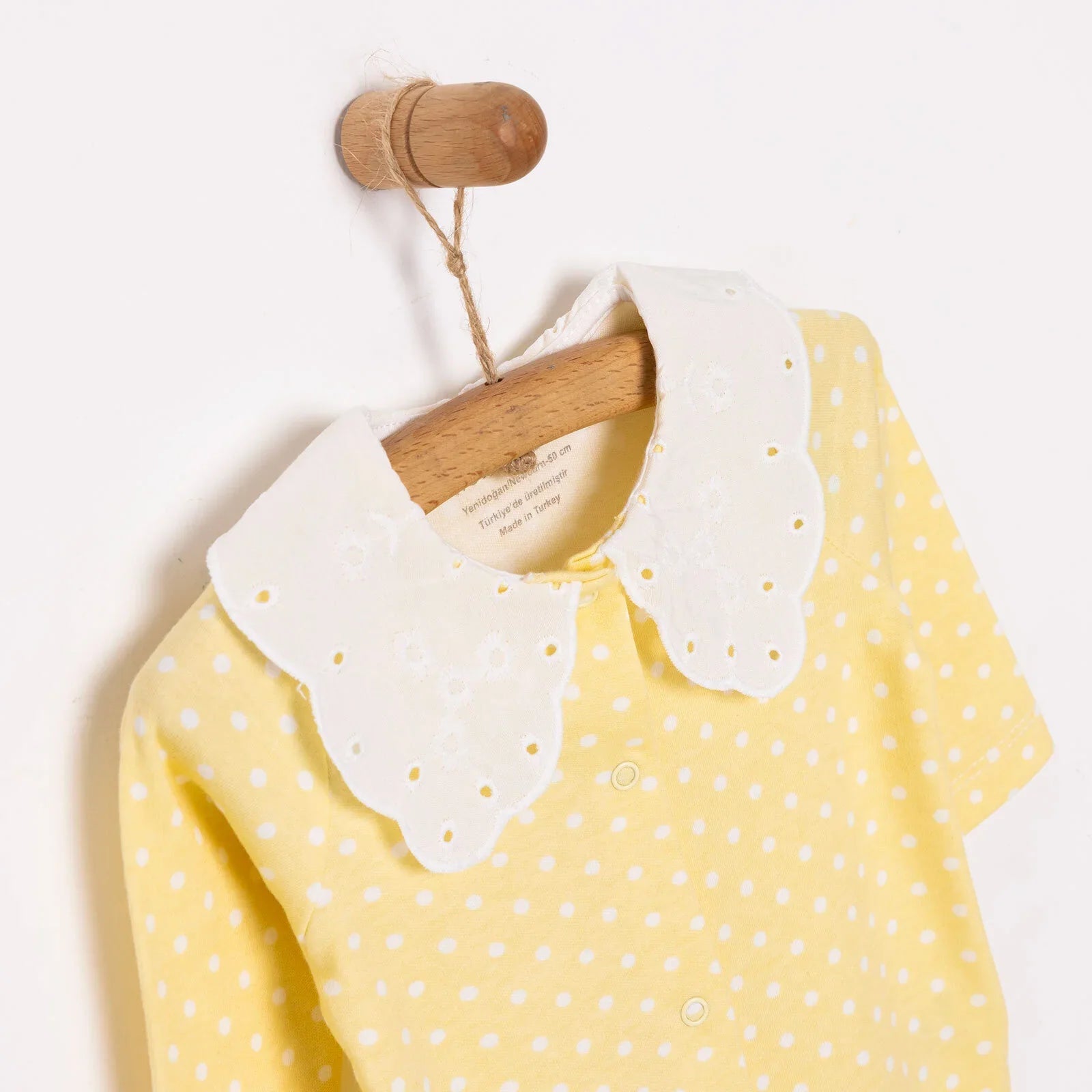 HelloBaby Newborn Girl Footed Jumpsuit - Yellow - mezetto ebebek ebebek