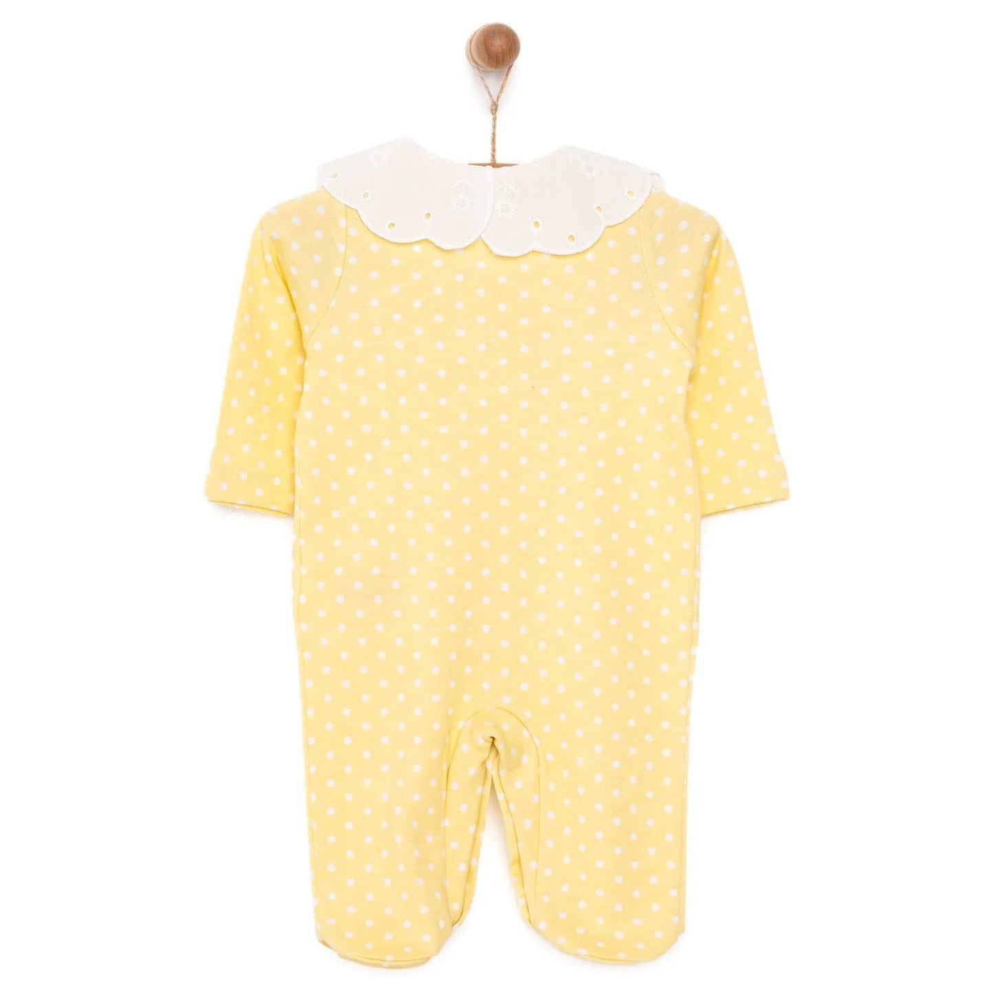 HelloBaby Newborn Girl Footed Jumpsuit - Yellow - mezetto ebebek ebebek